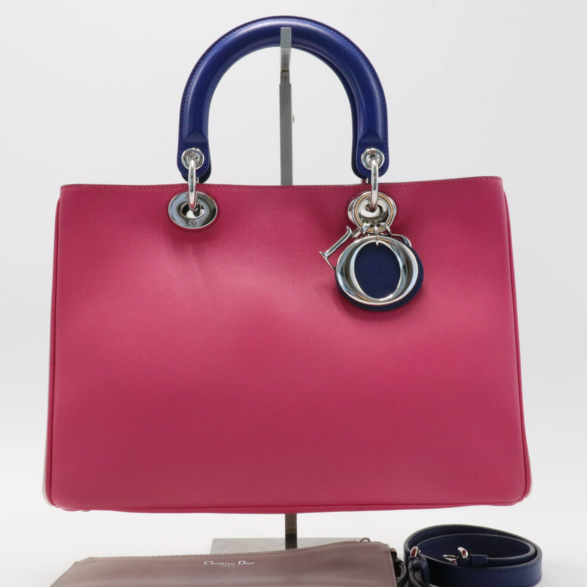 Dior Multicolor Leather and Python Medium Diorissimo Shopper Tote