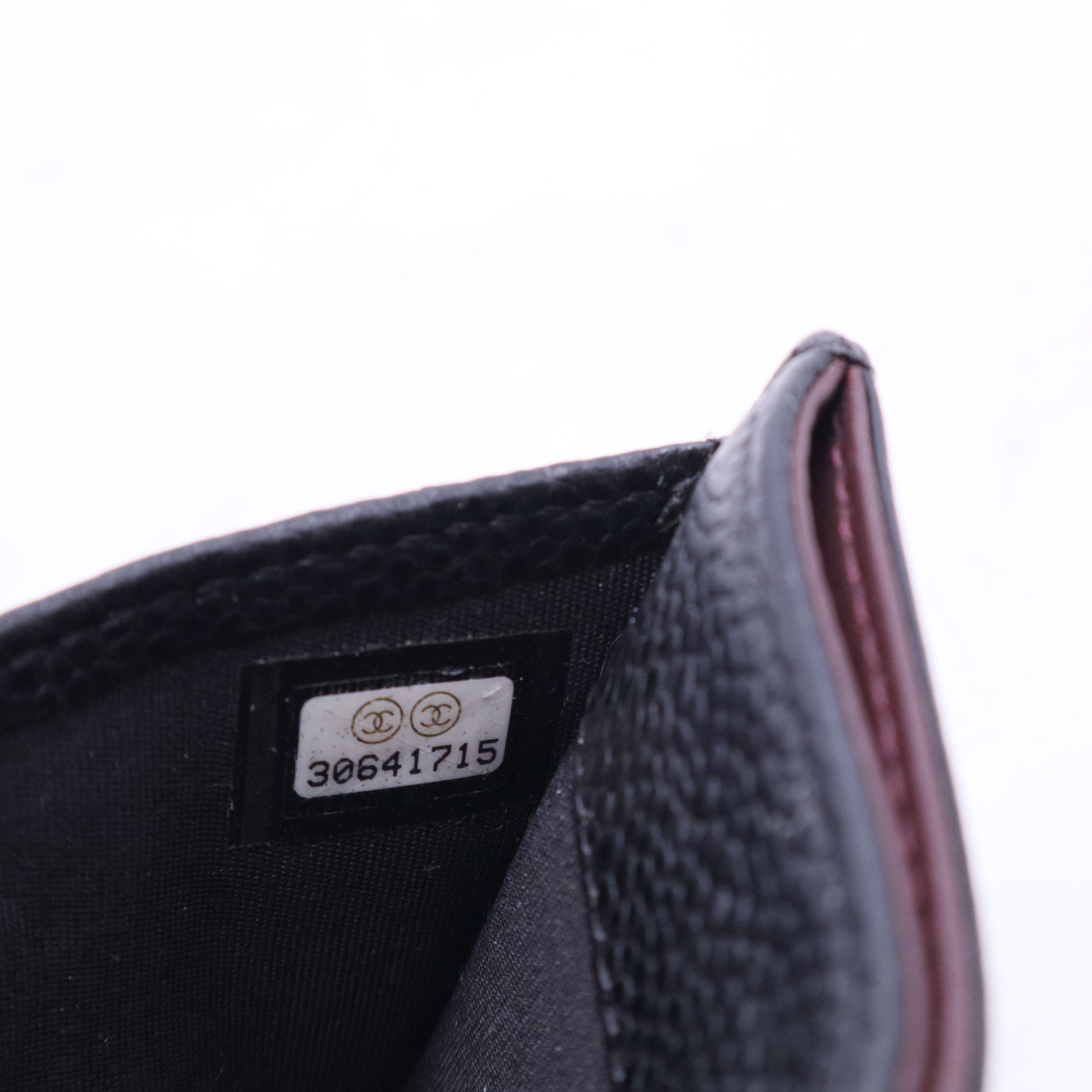 Caviar Quilted Card Holder Navy W11263