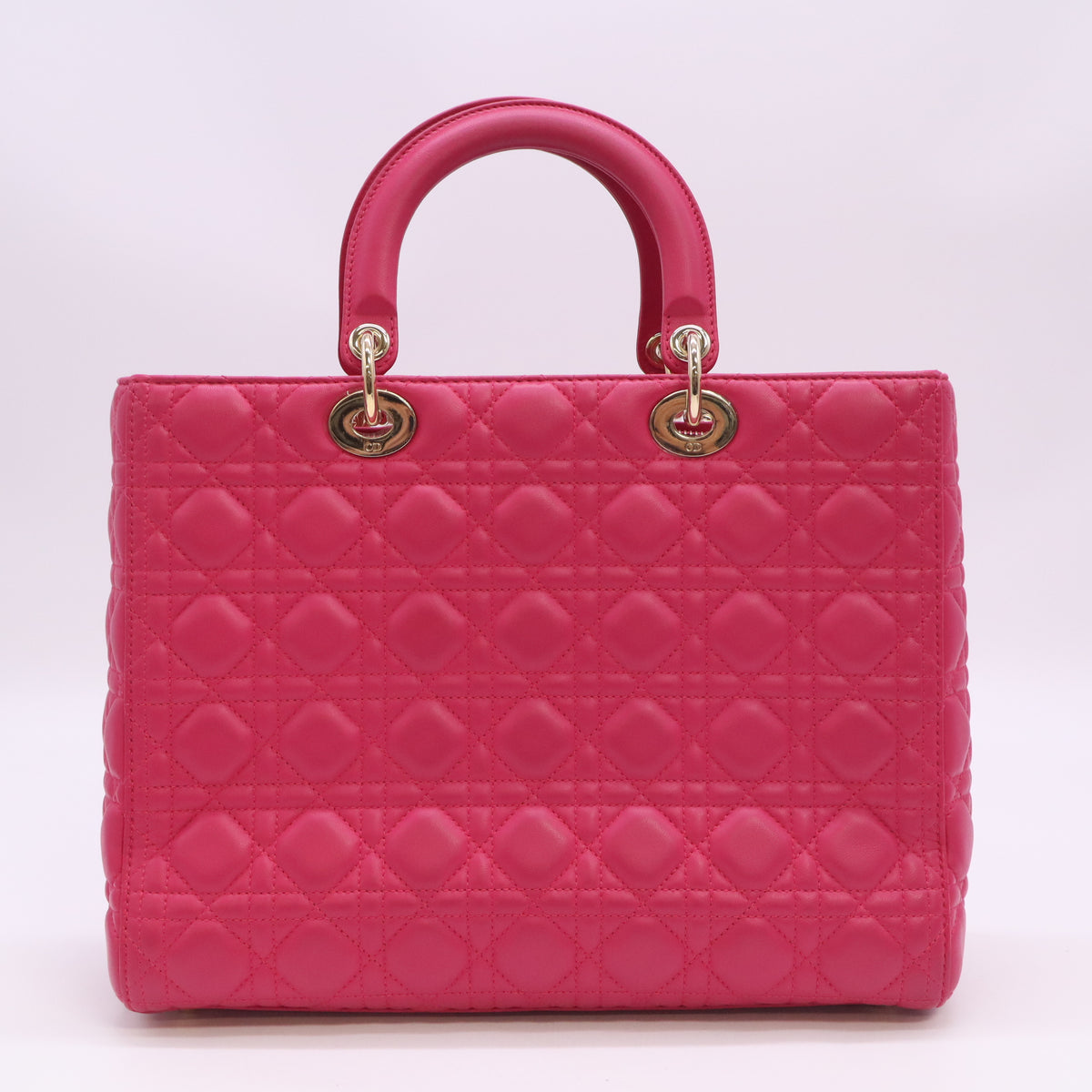 Lambskin Cannage Large Lady Dior Pink B24305