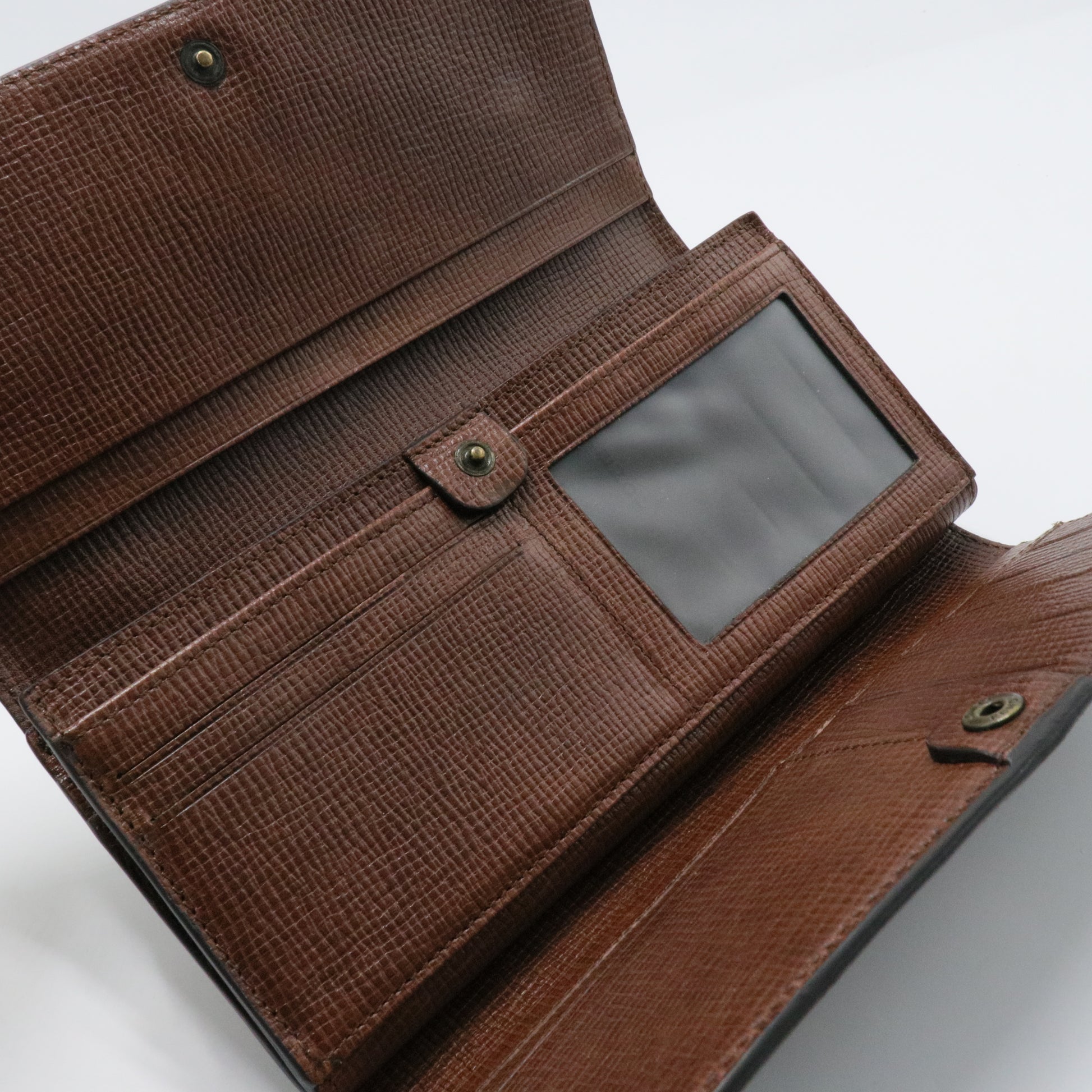 Zucca Spalmati Vitello Elite Continental Wallet Tobacco Ebano