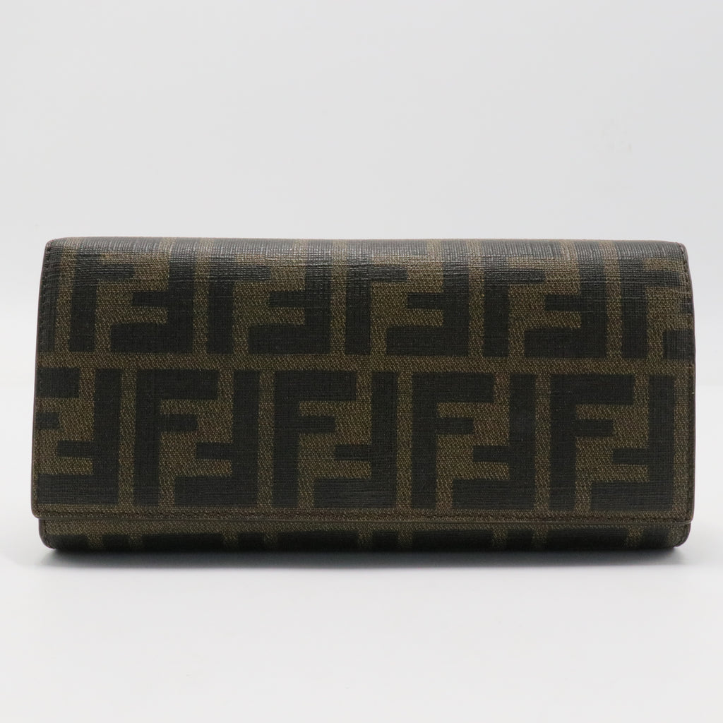 Zucca Spalmati Vitello Elite Continental Wallet Tobacco Ebano