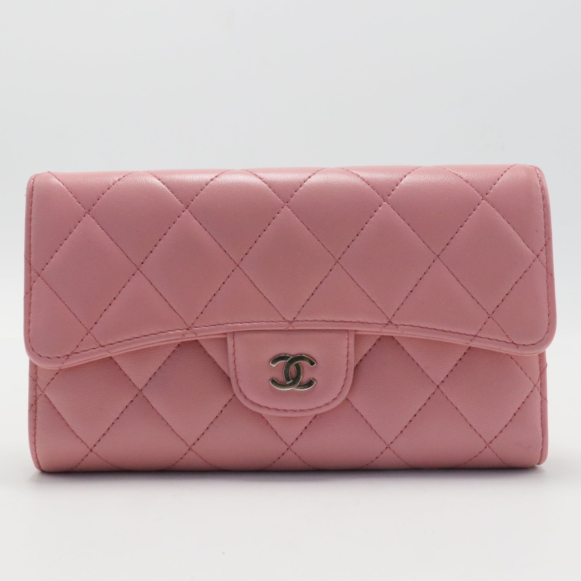 Caviar Quilted Large Gusset Flap Wallet