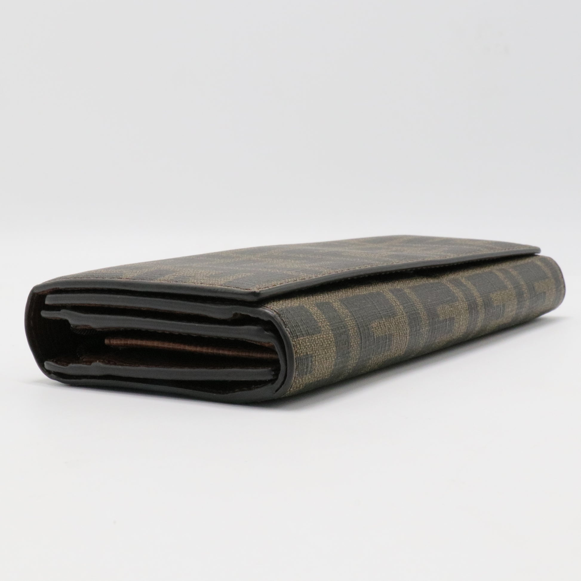 Zucca Spalmati Vitello Elite Continental Wallet Tobacco Ebano