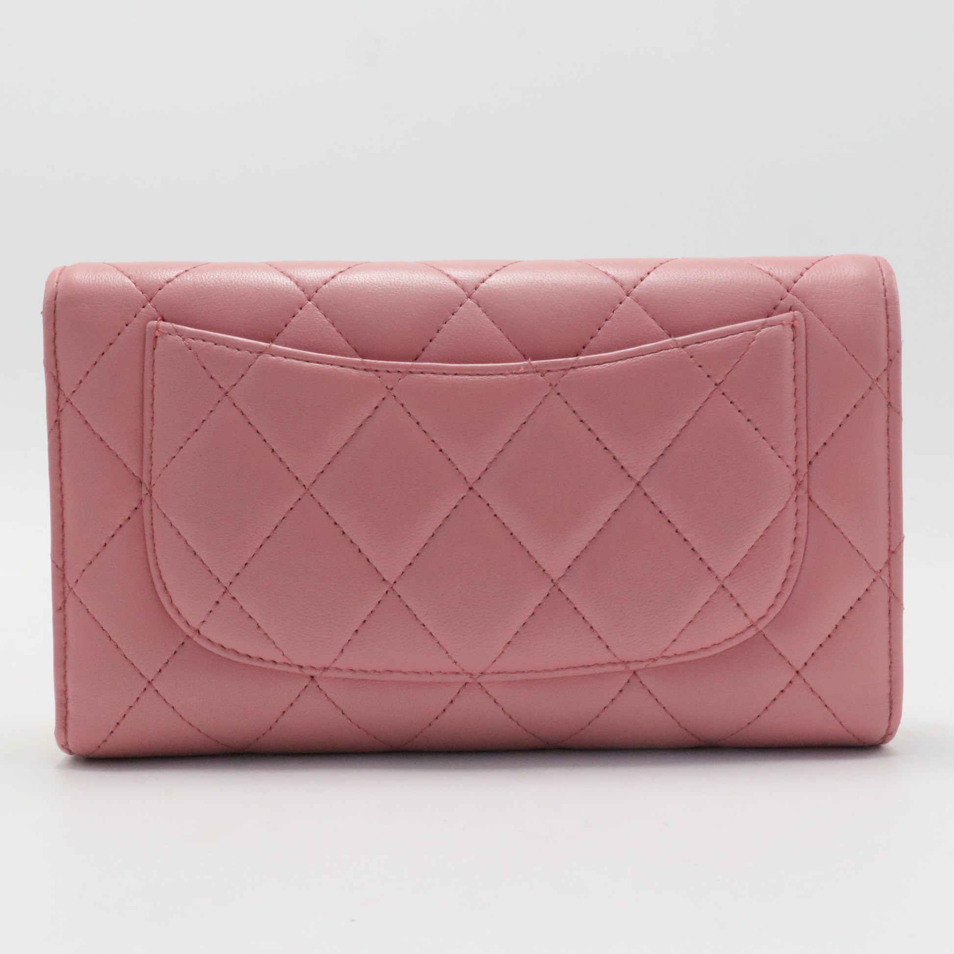Caviar Quilted Large Gusset Flap Wallet