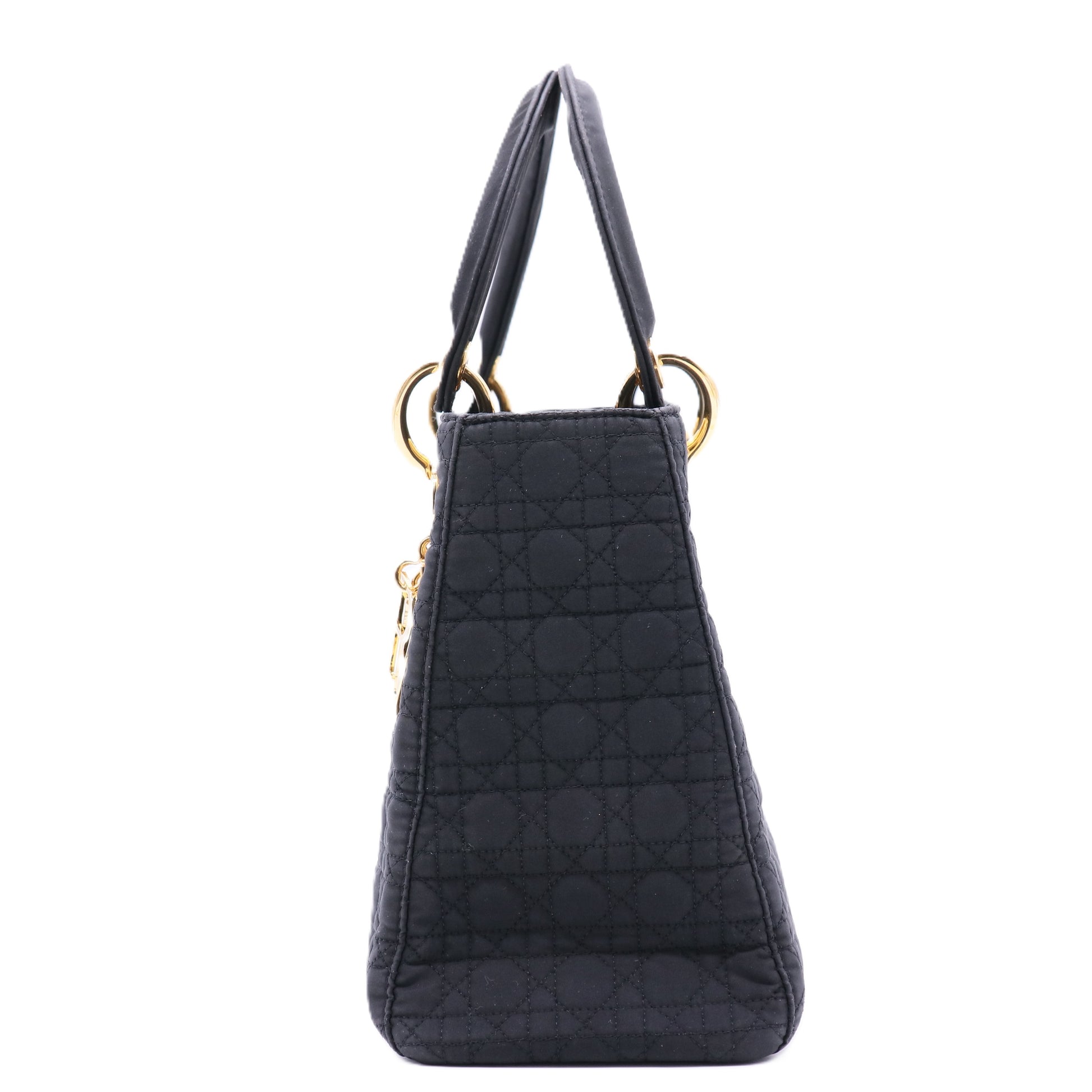 Nylon Cannage Medium Lady Dior Black twins
