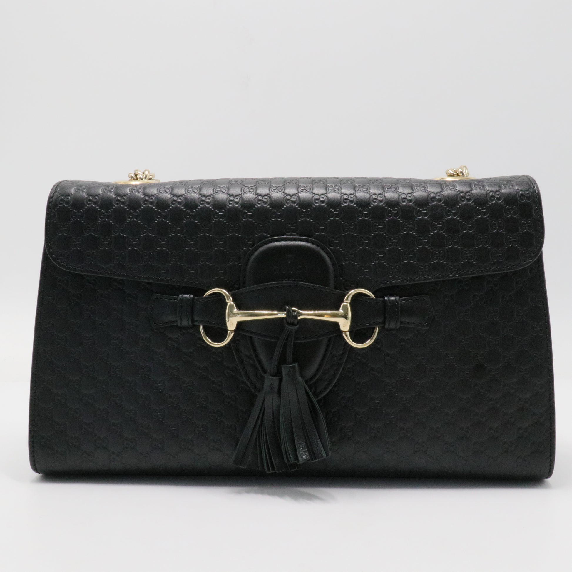 Emily Chain Flap Bag Guccissima Leather Medium