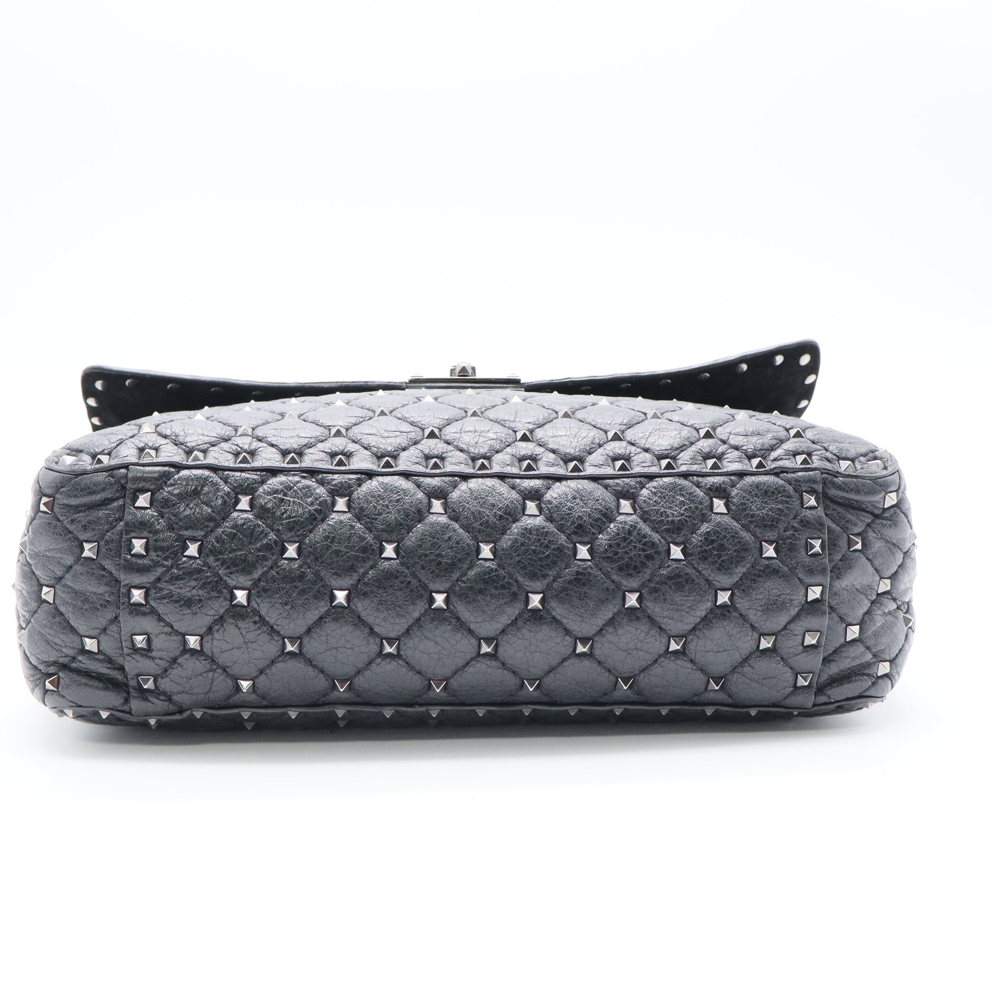 Rockstud Spike Flap Bag Quilted Leather Large Twins