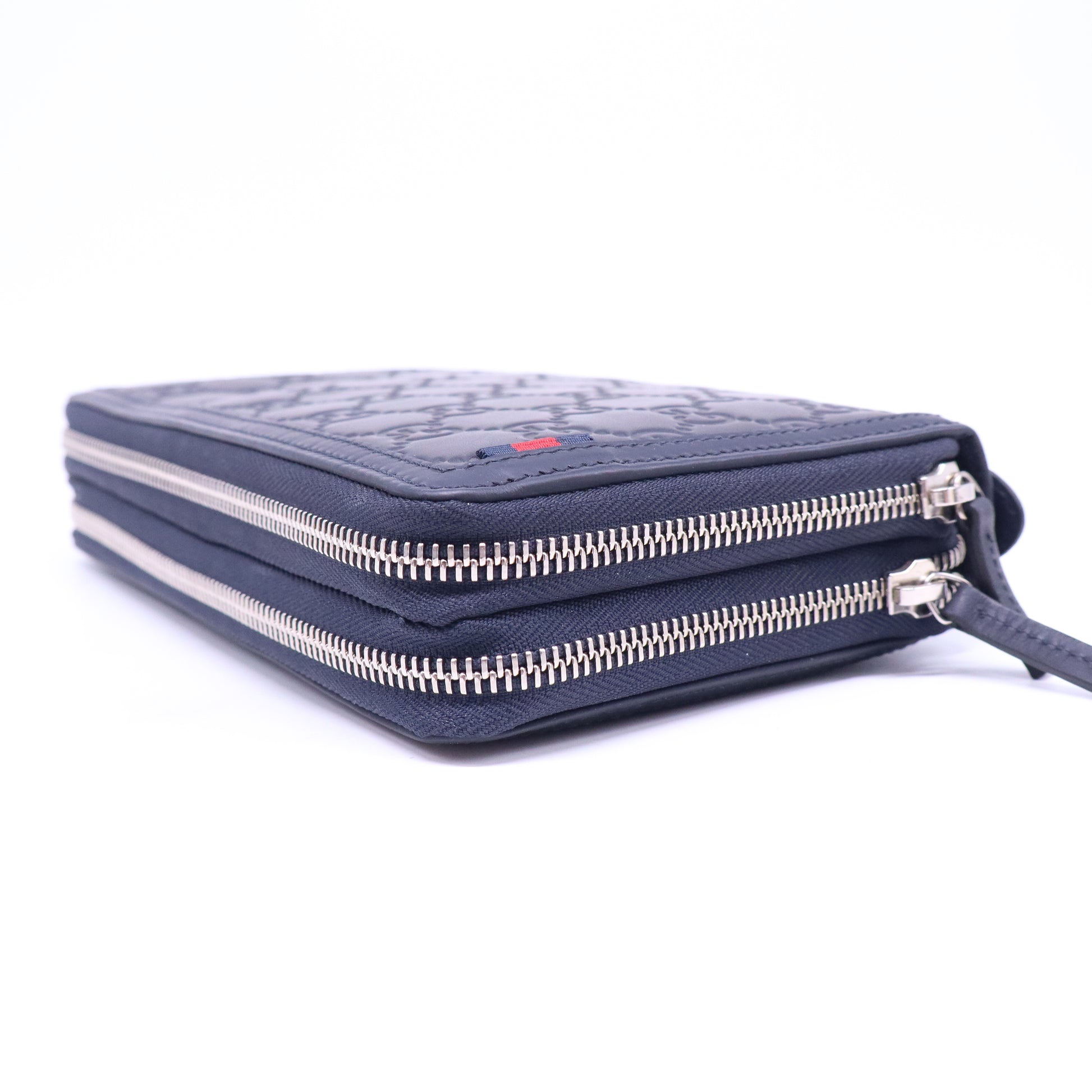 Gucci Guccissima Zip Around Leather Travel Organizer Wallet W21063