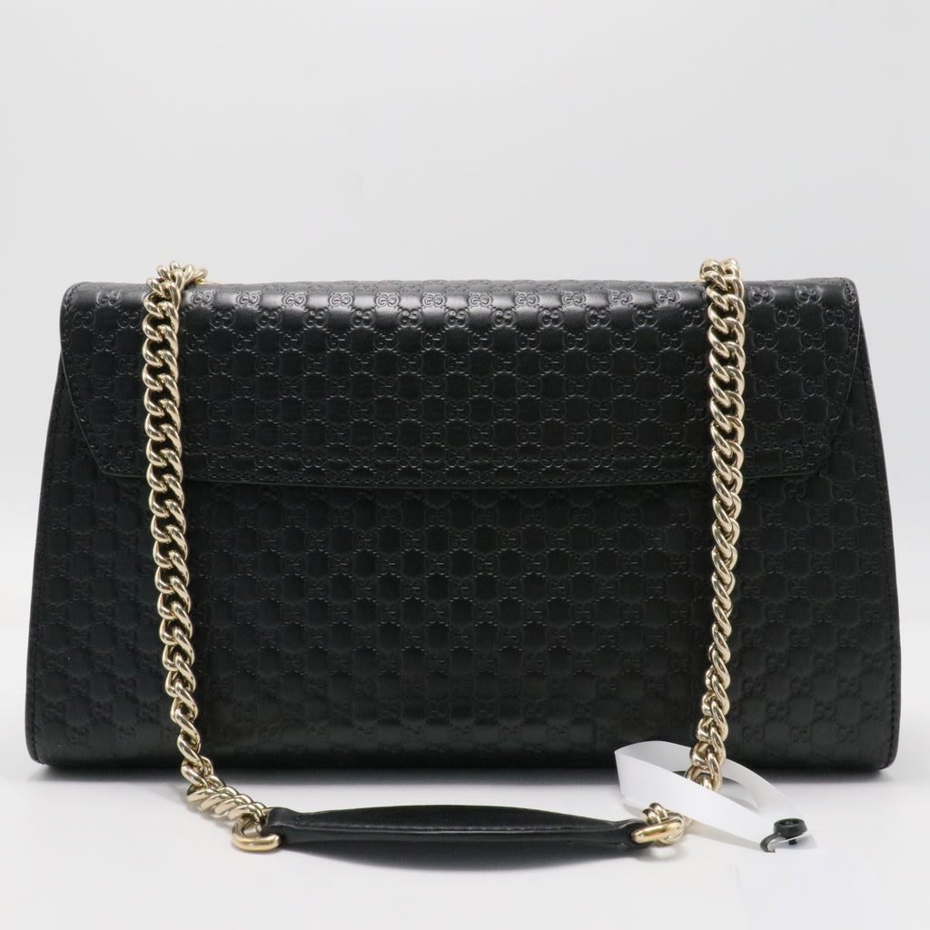 Emily Chain Flap Bag Guccissima Leather Medium