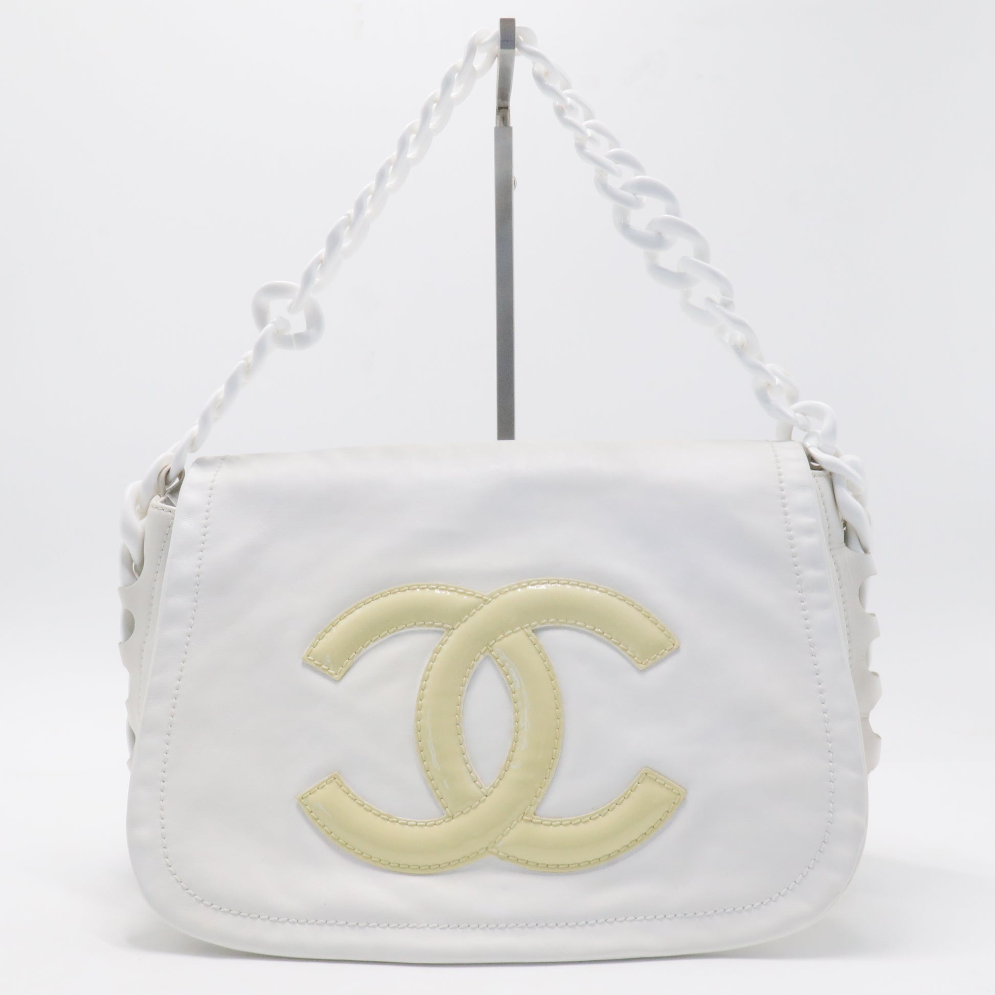 Calfskin Modern Chain Rhodoid Flap