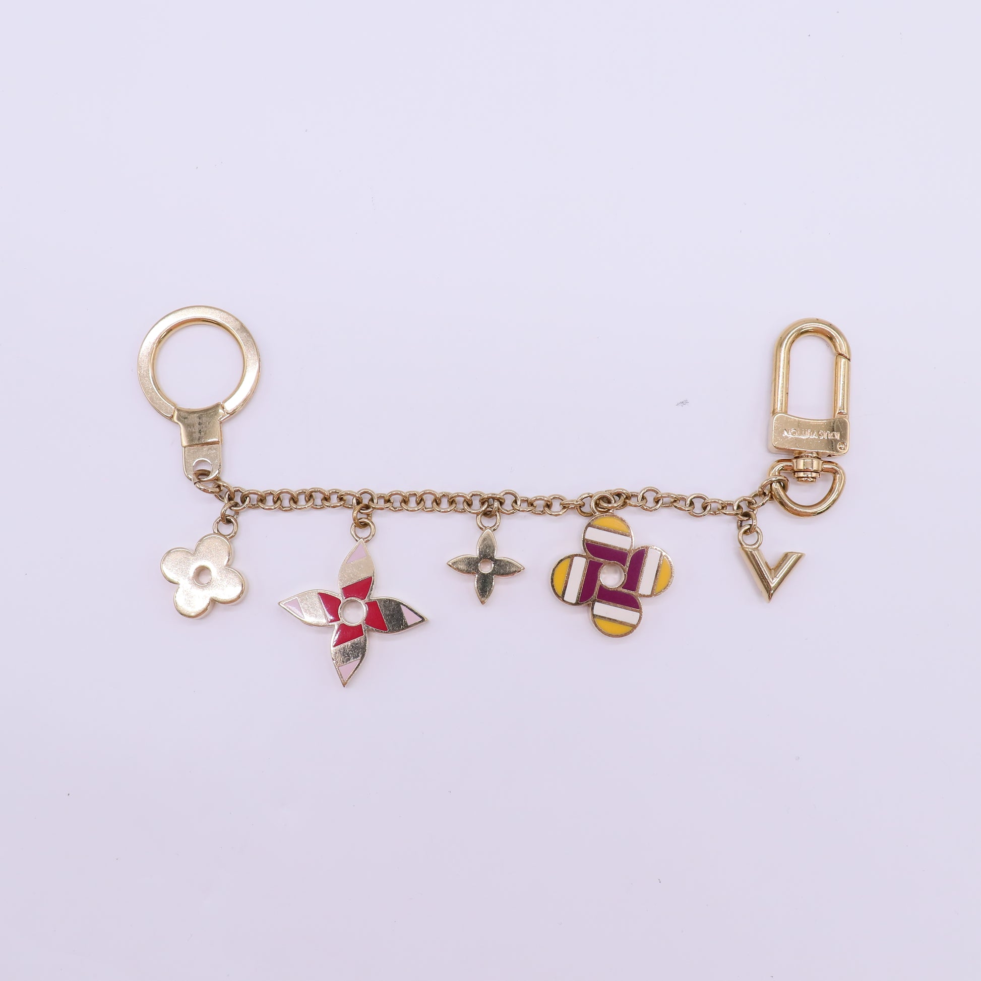 Louis Vuitton Fleur De Monogram Pop Bag Charm Chain Twins LDJ4754