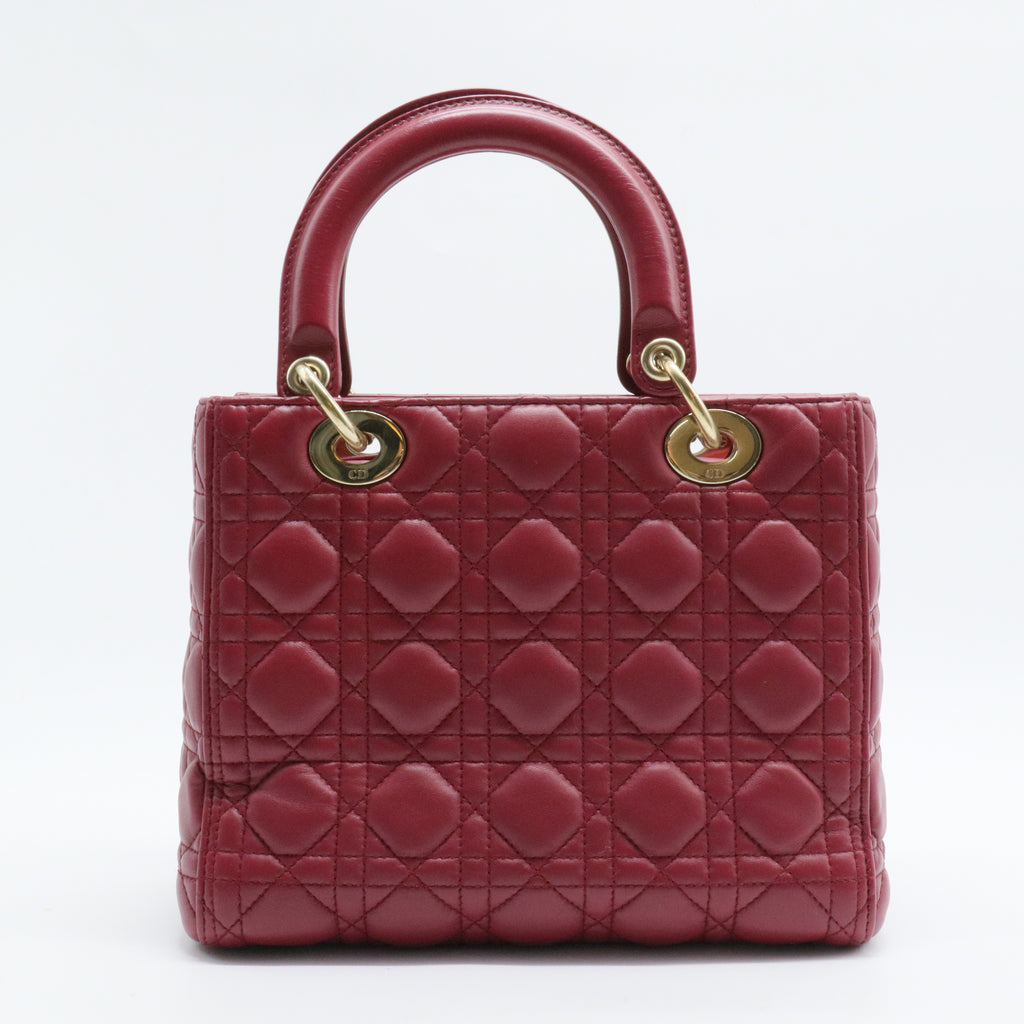 Lady Dior Bag Cannage Quilt Lambskin Medium