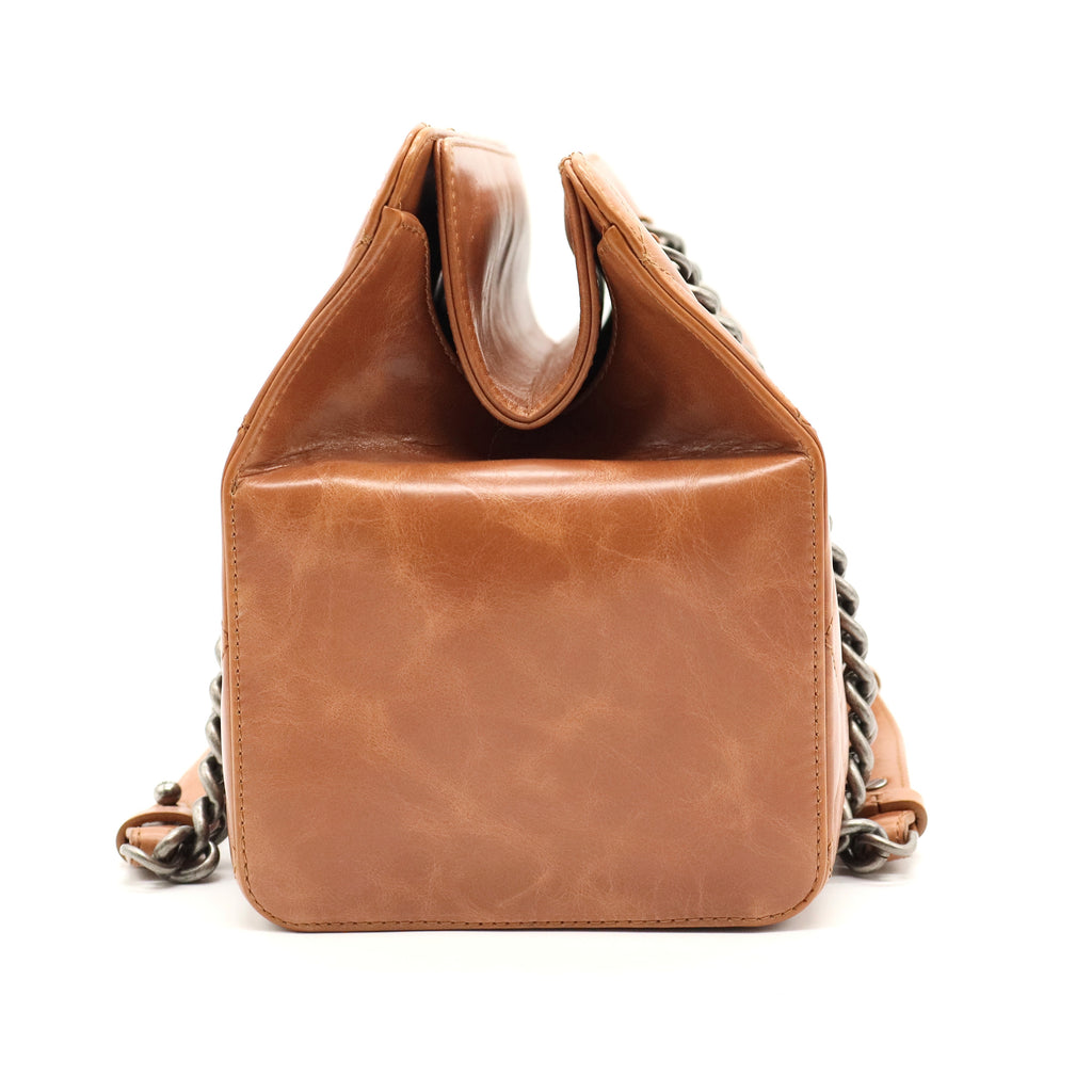 Perfect Edge Tote Quilted Glazed Calfskin Small