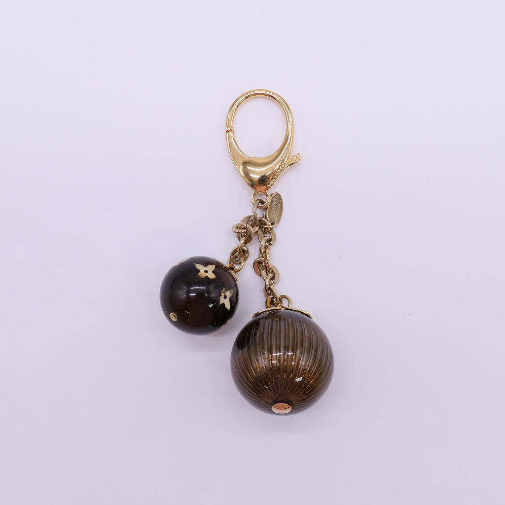 Louis Vuitton Monogram Ball Charm Key Chain Twins LDJ4753