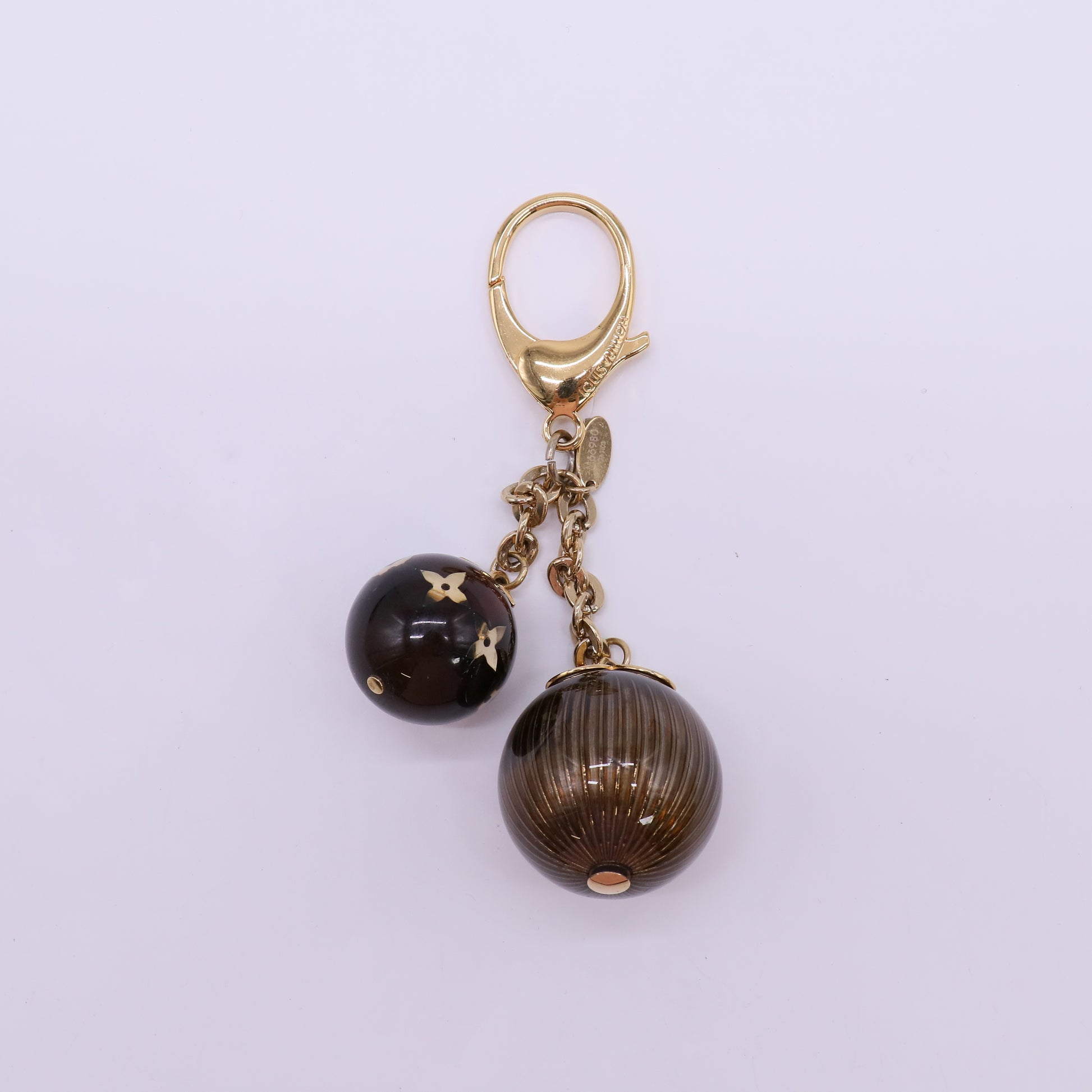 Louis Vuitton Monogram Ball Charm Key Chain Twins LDJ4753