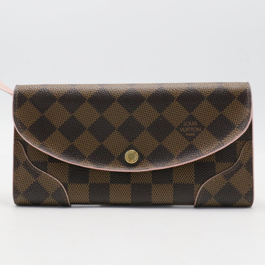 Damier Ebene Caissa Wallet Rose Ballerine