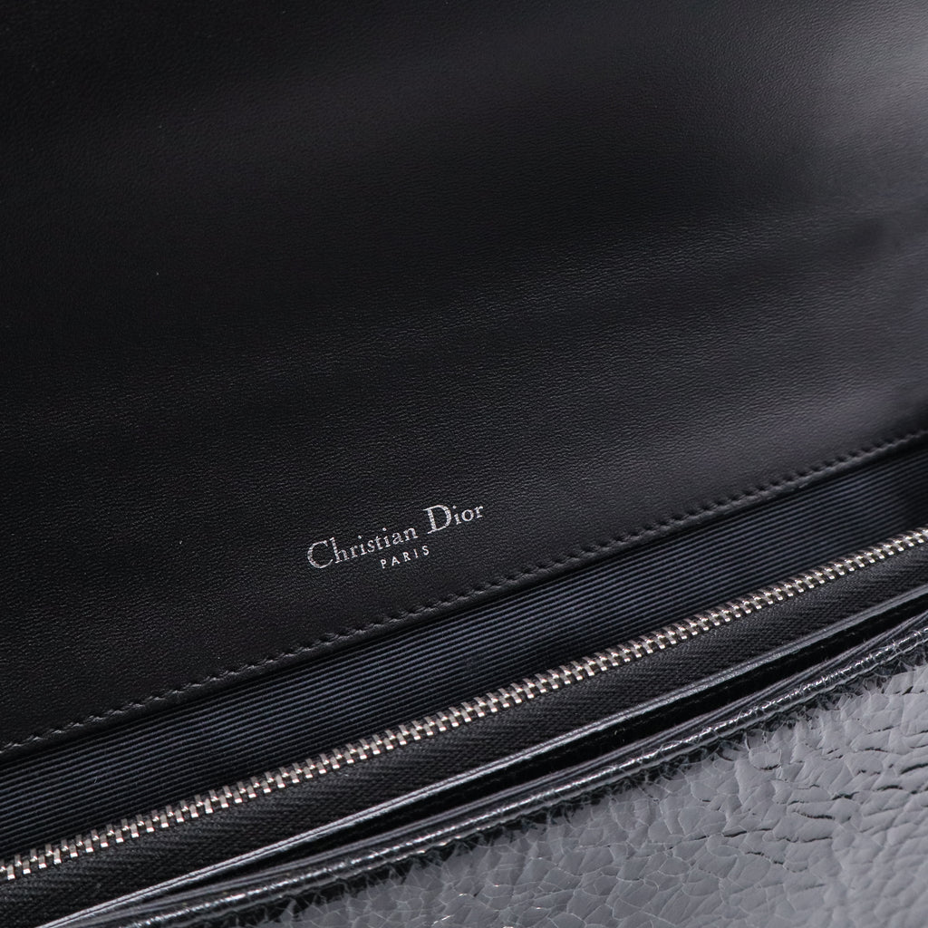 Diorama Flap Bag Crinkled Lambskin Medium Twins B20343