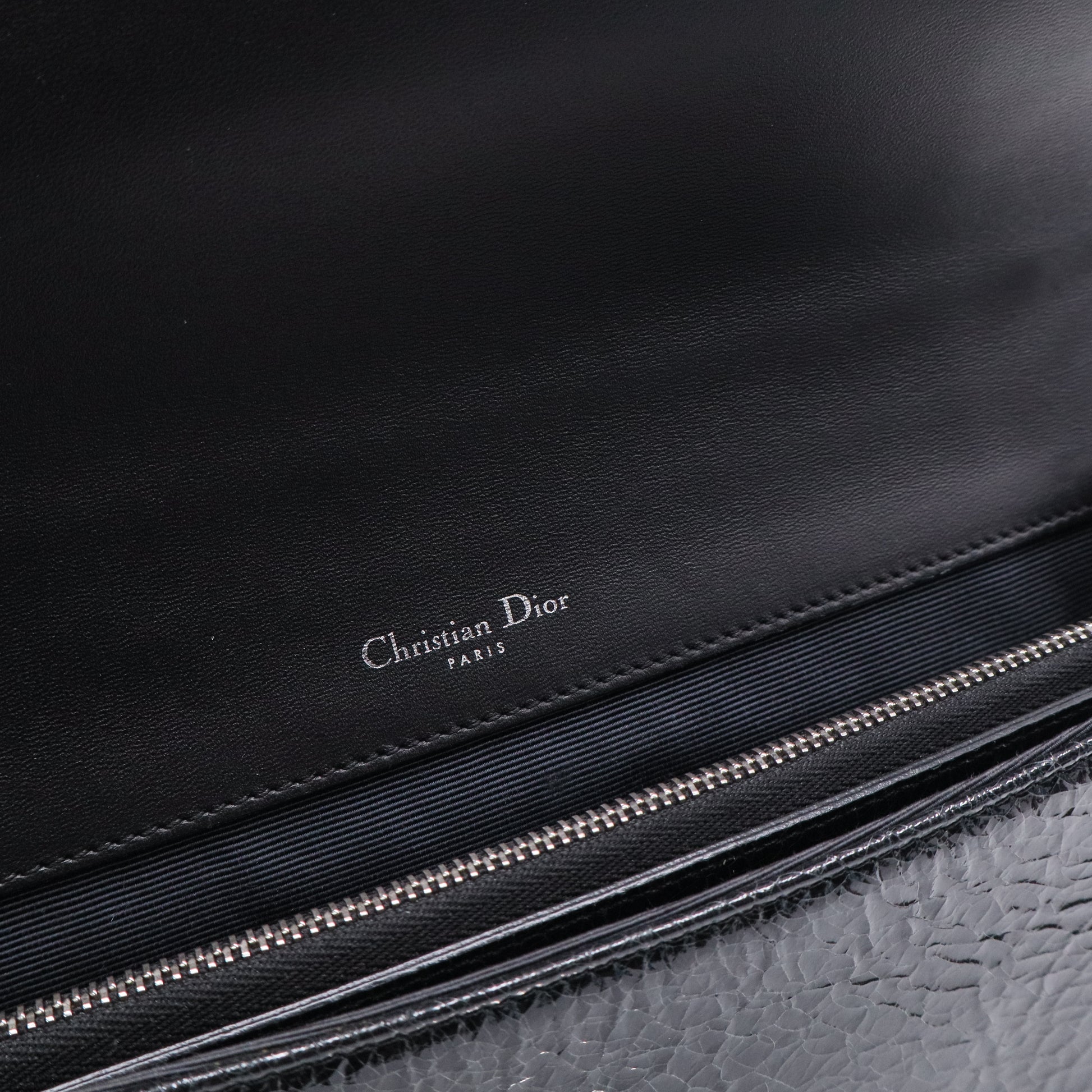 Diorama Flap Bag Crinkled Lambskin Medium Twins B20343