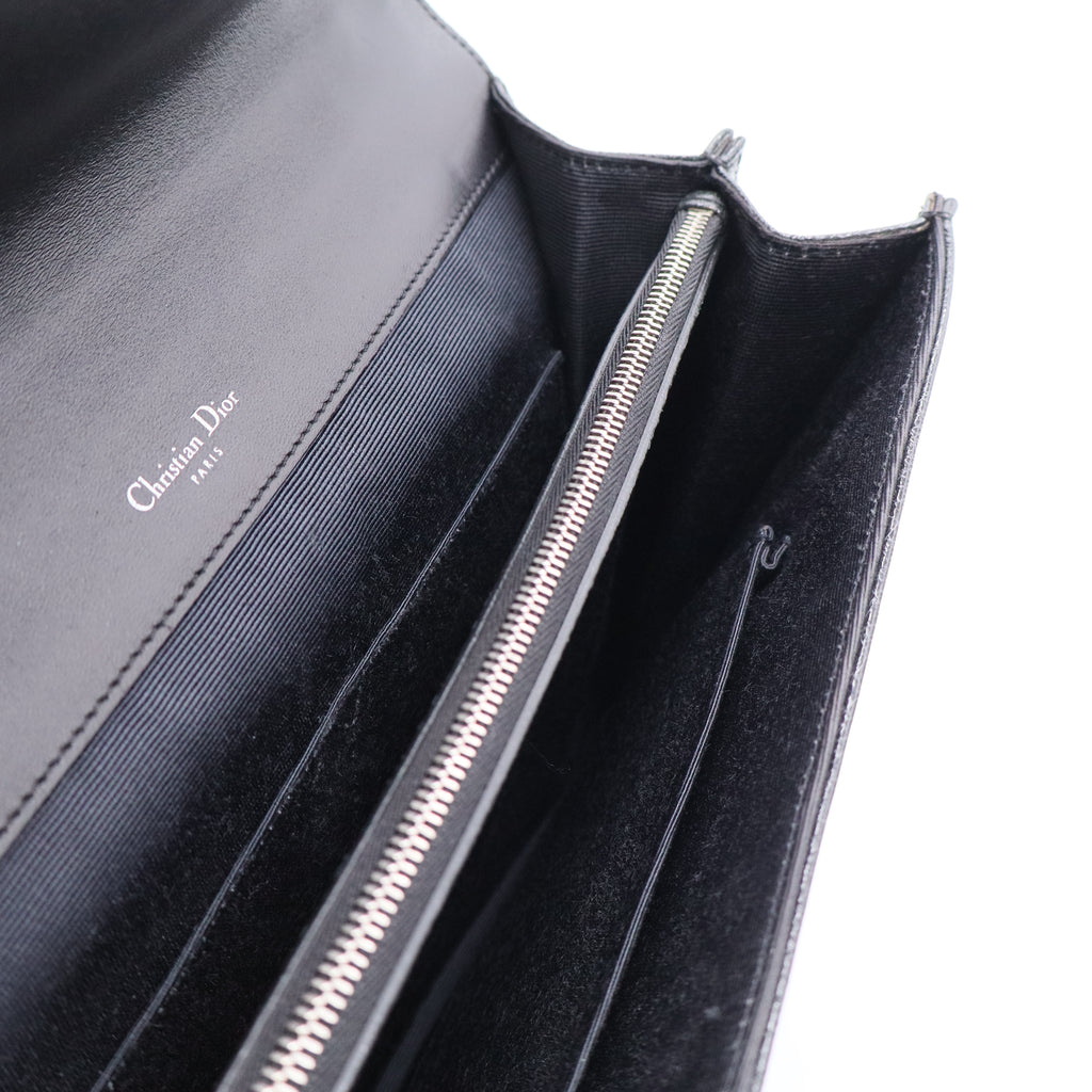 Diorama Flap Bag Crinkled Lambskin Medium Twins B20343