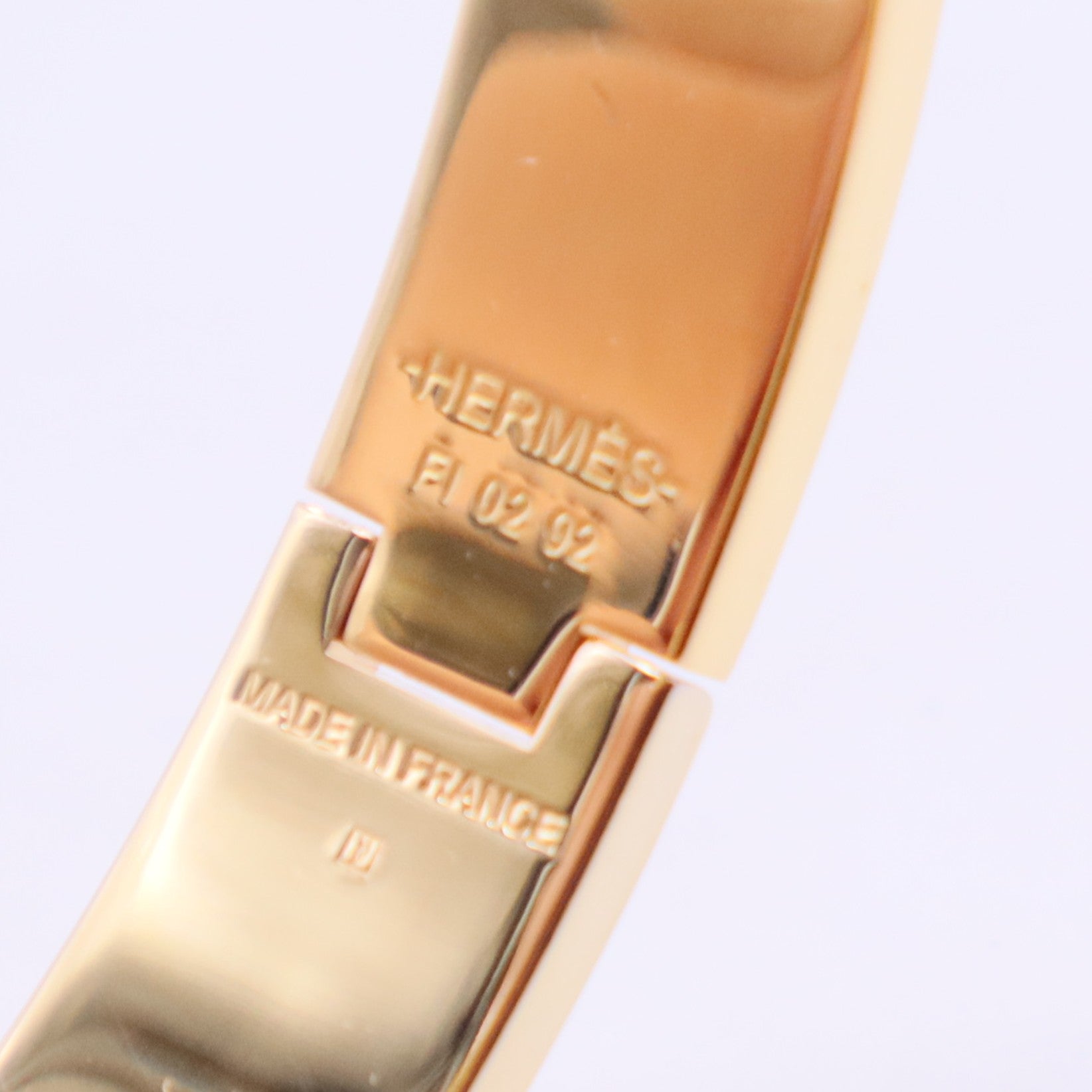 Enamel Narrow Clic Clac H Bracelet GM White W11333