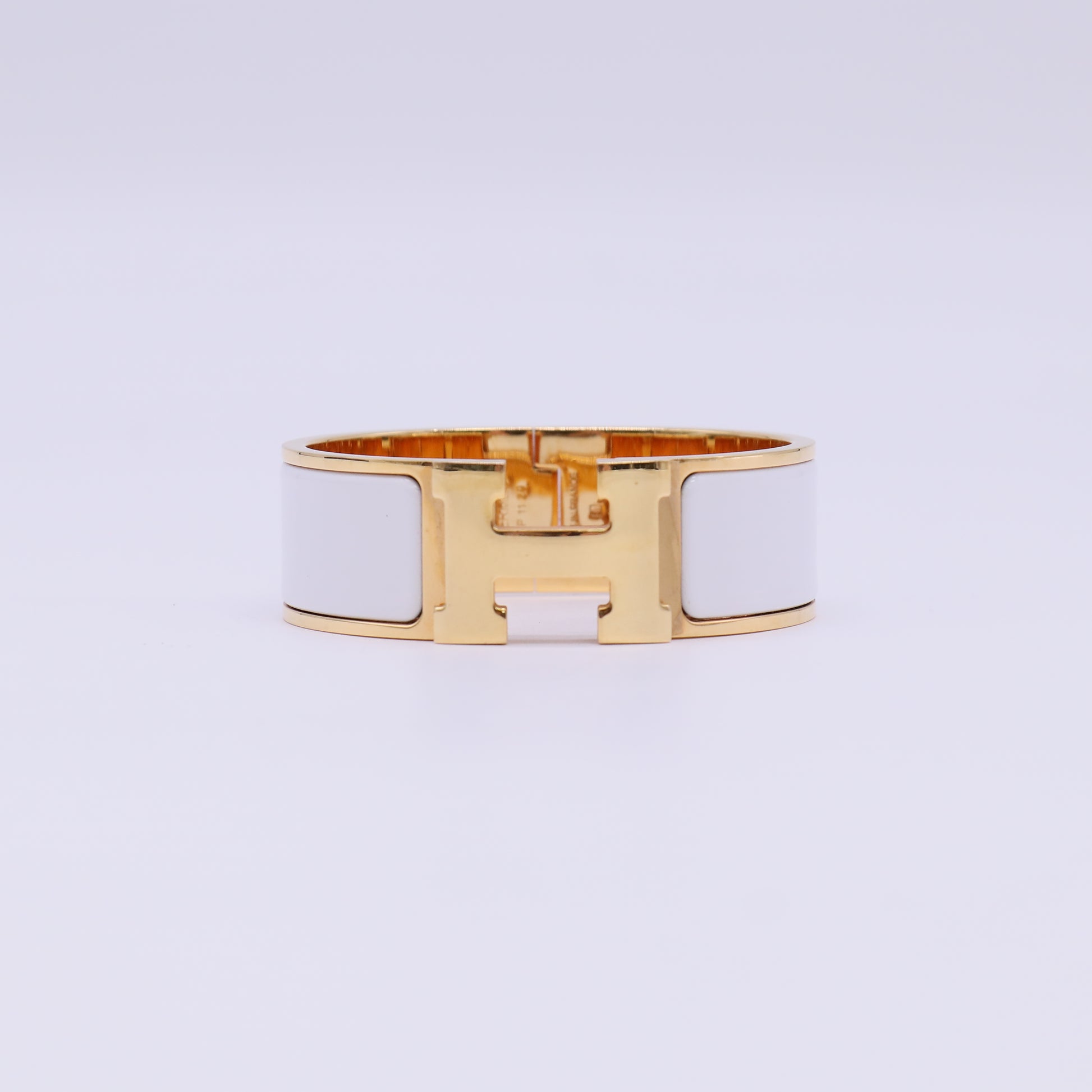 Wide Clic Clac H Bracelet White Twins W22248