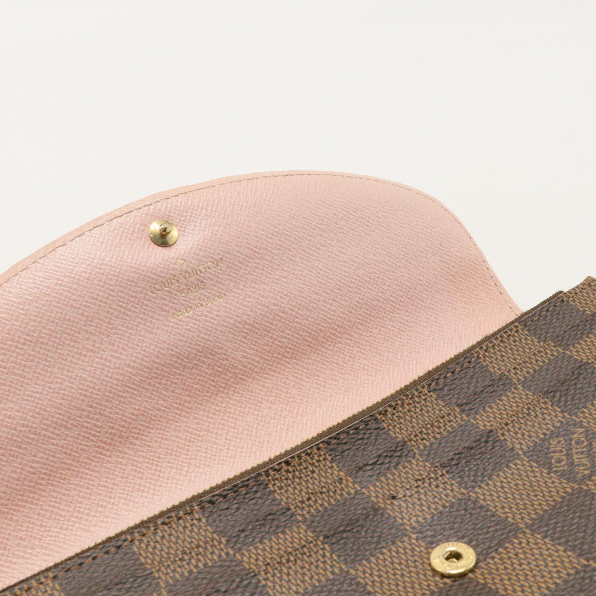 Damier Ebene Caissa Wallet Rose Ballerine