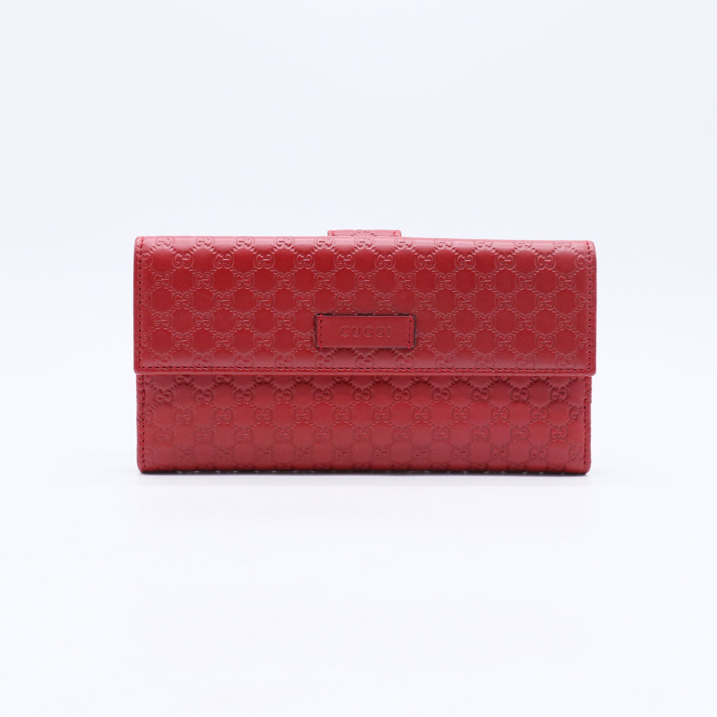 GG Microguccissima Leather Continental Flap Wallet W20860