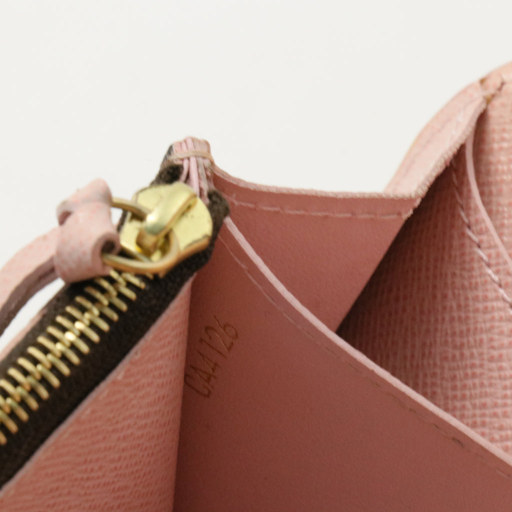 Damier Ebene Caissa Wallet Rose Ballerine