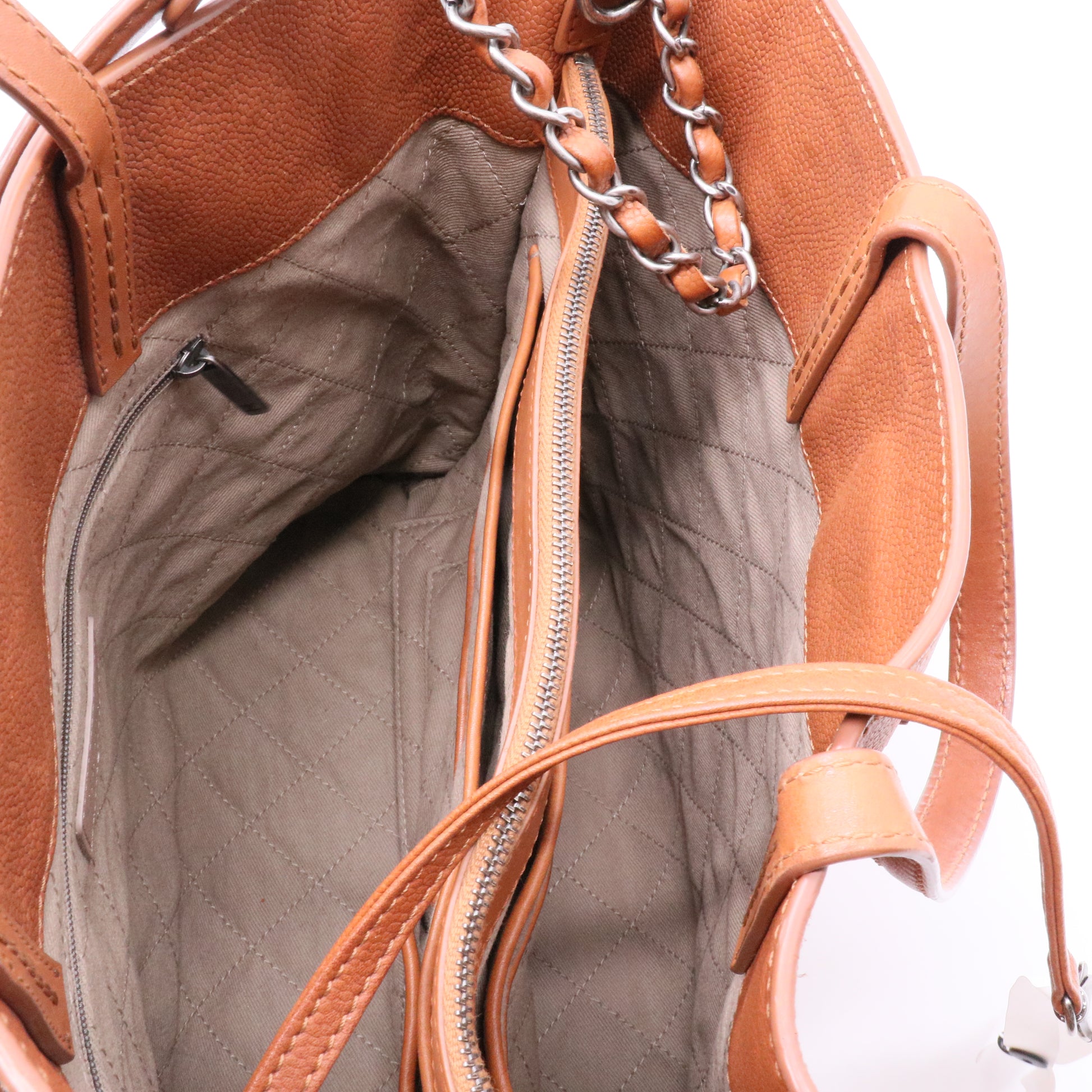 Covered CC Tote Quilted Caviar Medium