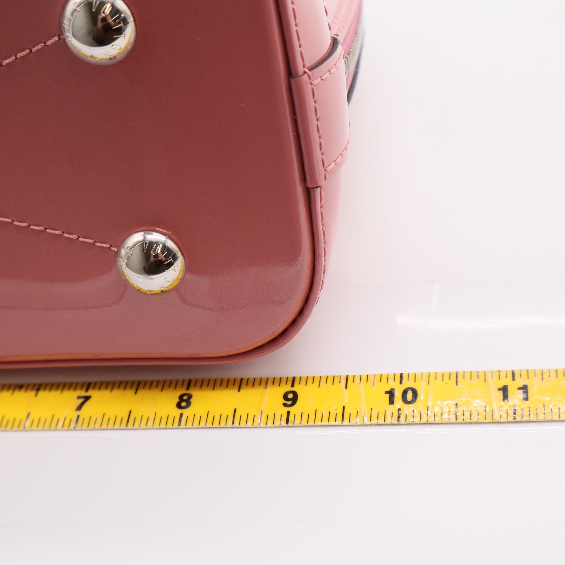 Louis Vuitton Pink Vernis Miroir Alma BB Leather Patent