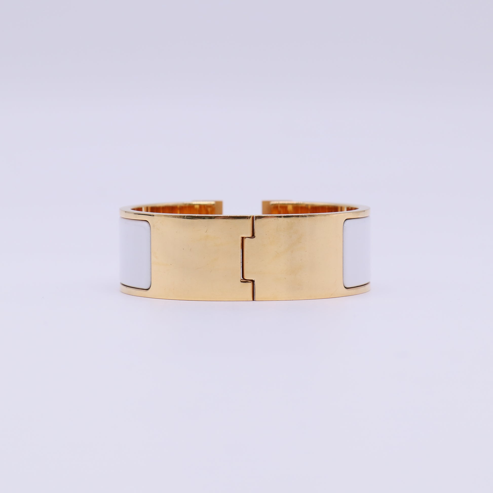 Wide Clic Clac H Bracelet White Twins W22248
