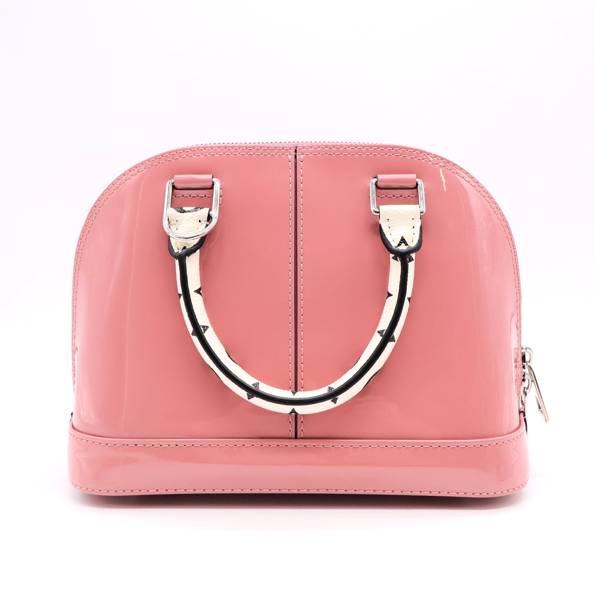 Louis Vuitton Pink Vernis Miroir Alma BB Leather Patent