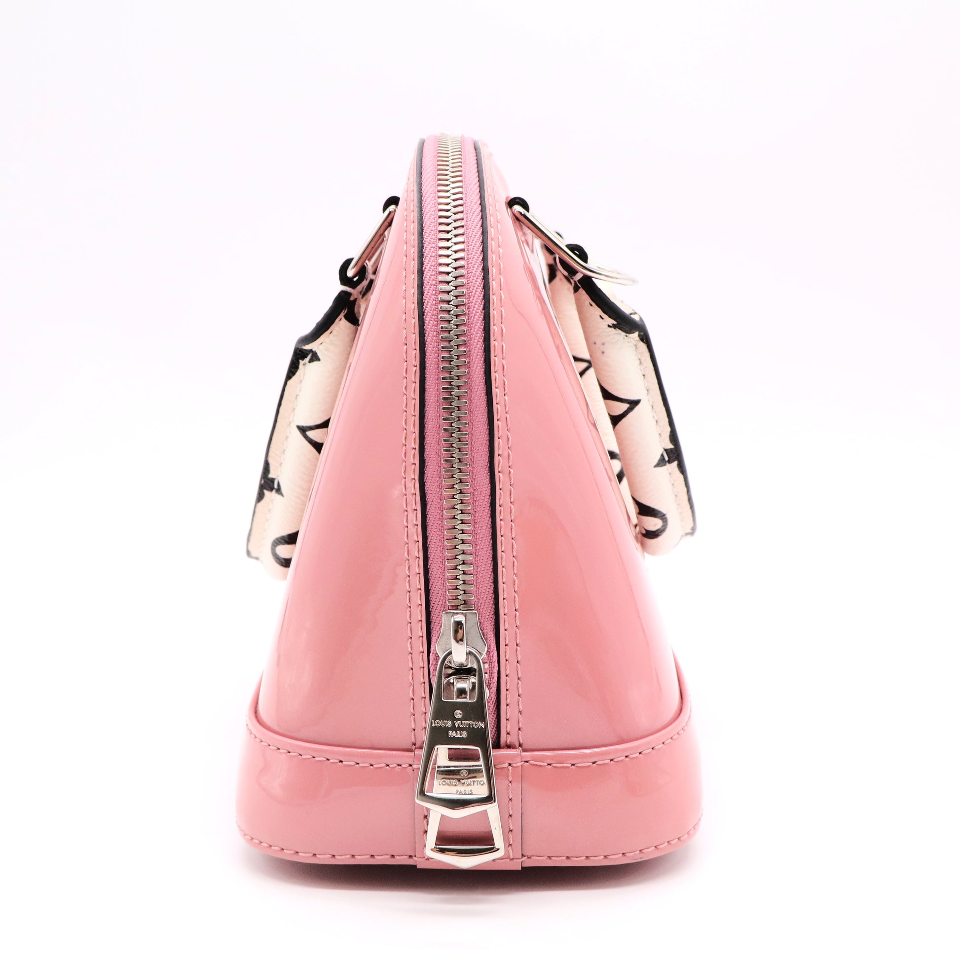 Louis Vuitton Pink Vernis Miroir Alma BB Leather Patent