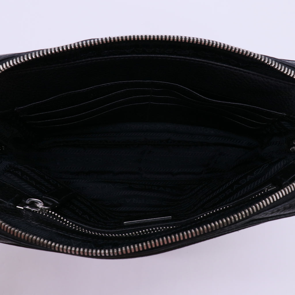 Prada Vitello Phenix Wristlet Clutch / Second Bag Twins LDJ4765