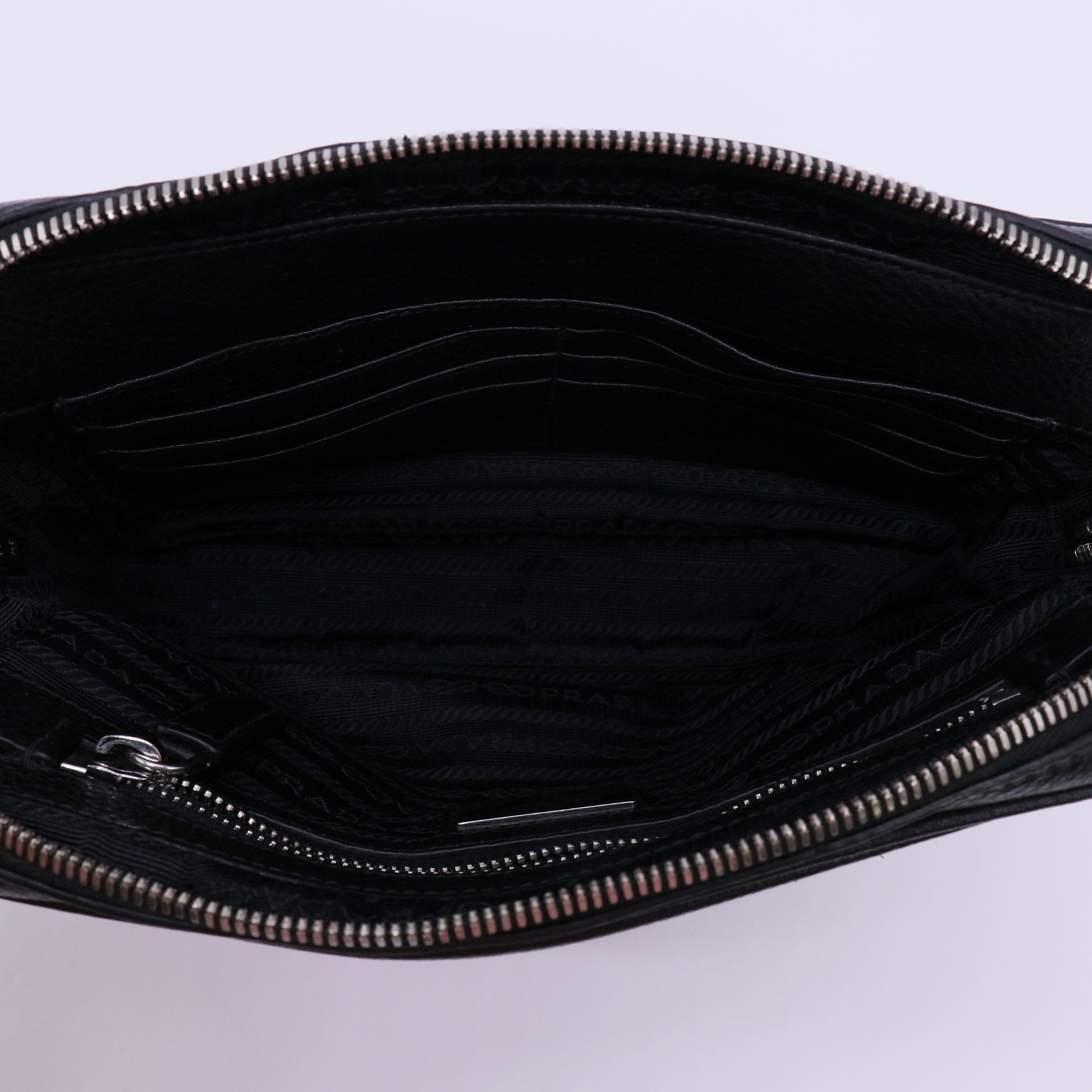 Prada Vitello Phenix Wristlet Clutch / Second Bag Twins LDJ4765