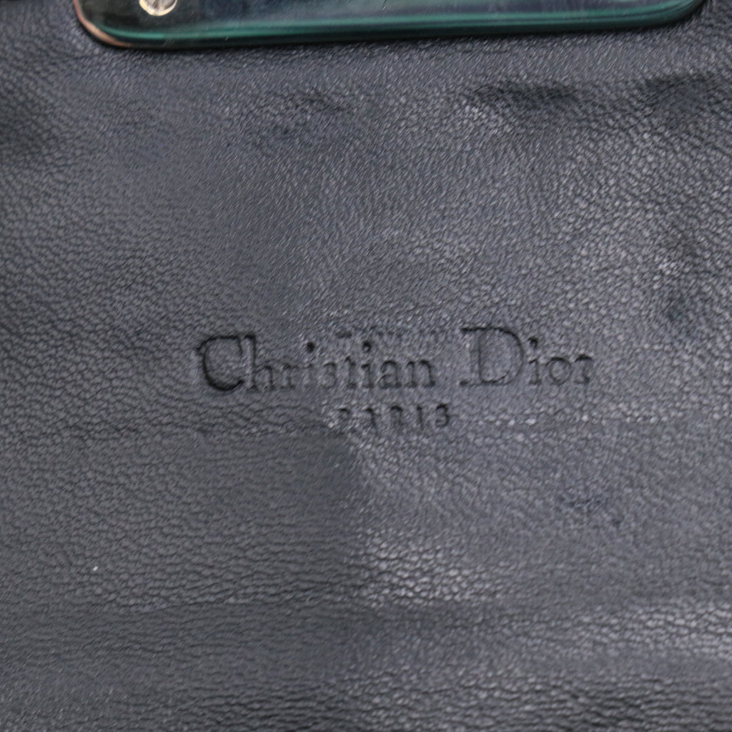 Black Cannage Quilted Patent Leather Wallet-On-Chain Clutch Bag  B20855