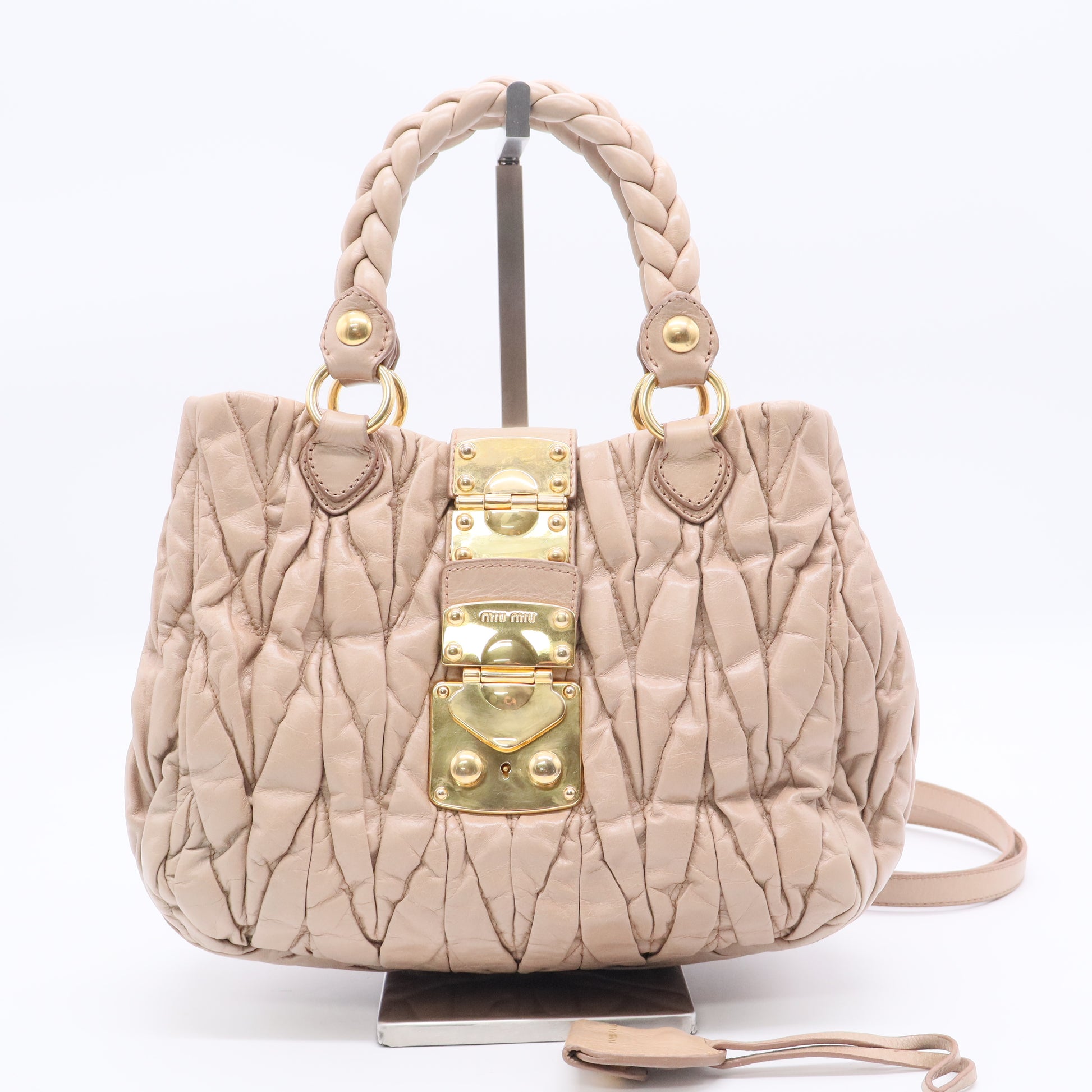 Coffer Convertible Satchel Matelasse Leather Medium Twins B20609