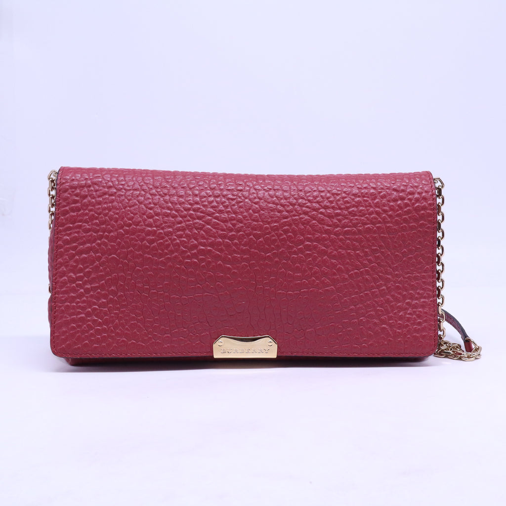 Signature Grain Medium Mildenhall Crossbody Bag Dark Plum W20899