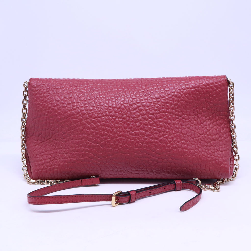 Signature Grain Medium Mildenhall Crossbody Bag Dark Plum W20899