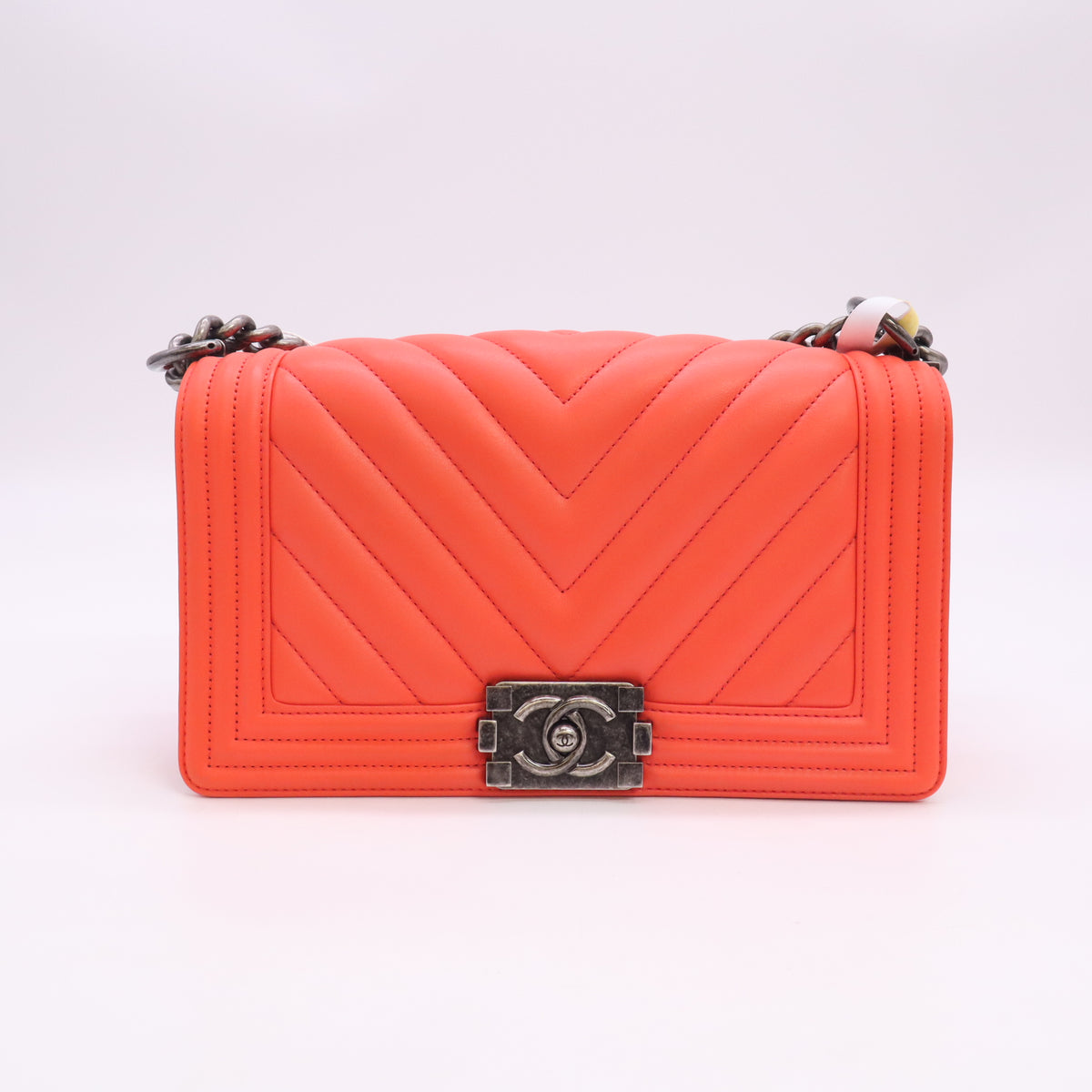 Chanel Chevron Quilted Medium Boy Flap Bag Twins B24430