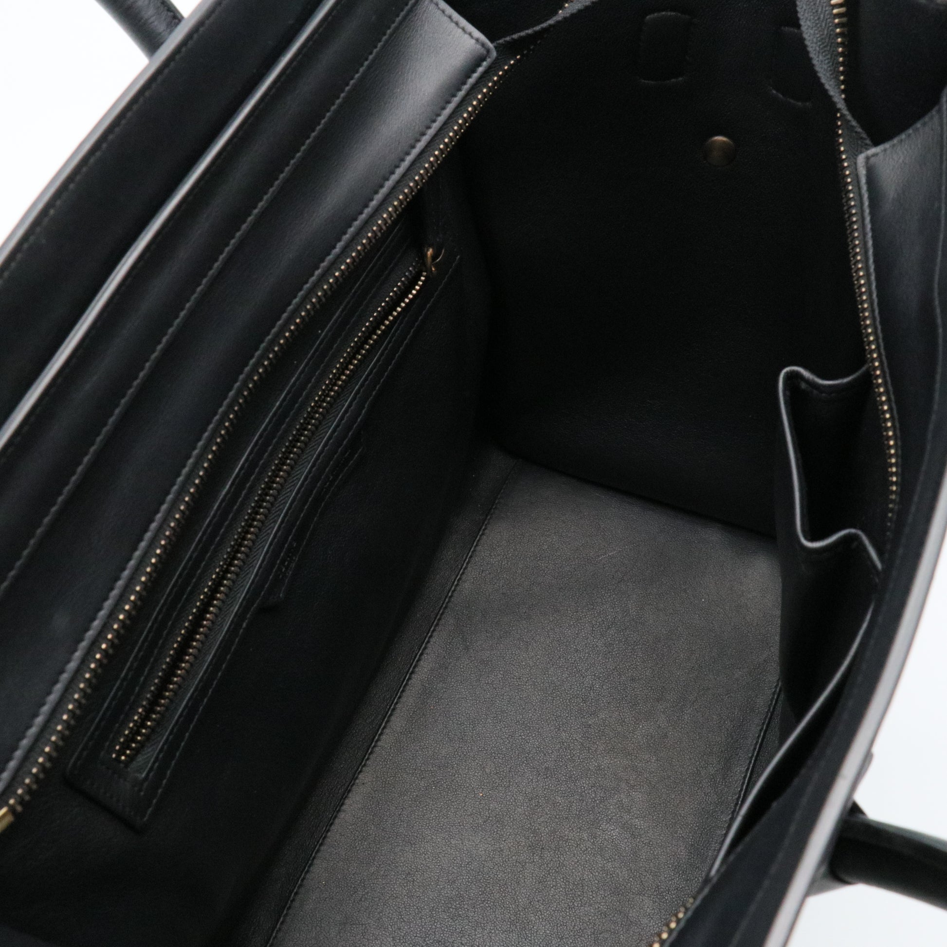 Bicolor Luggage Bag Leather Mini