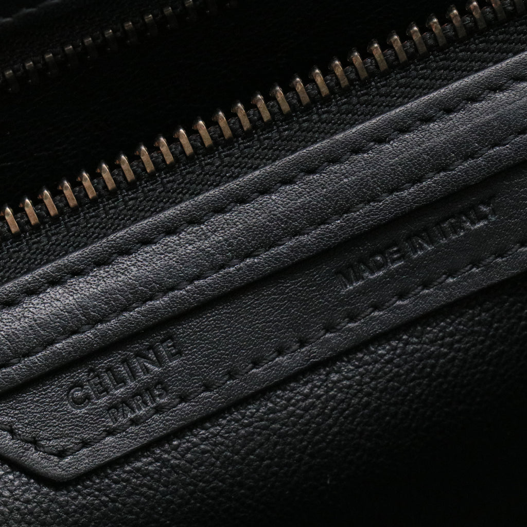 Bicolor Luggage Bag Leather Mini