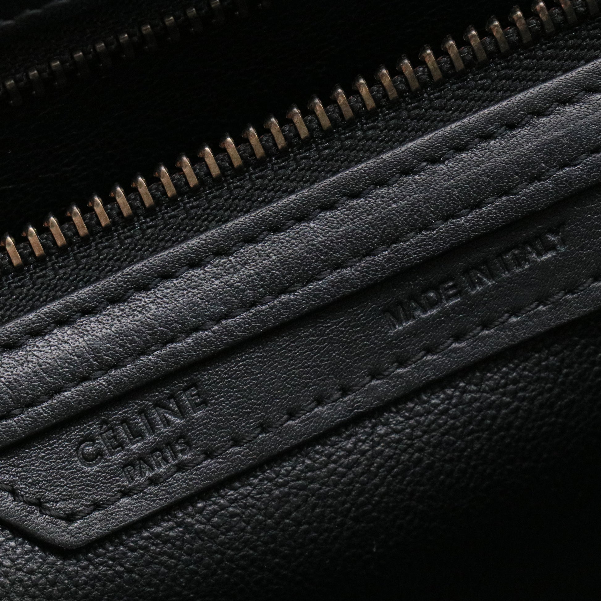 Bicolor Luggage Bag Leather Mini
