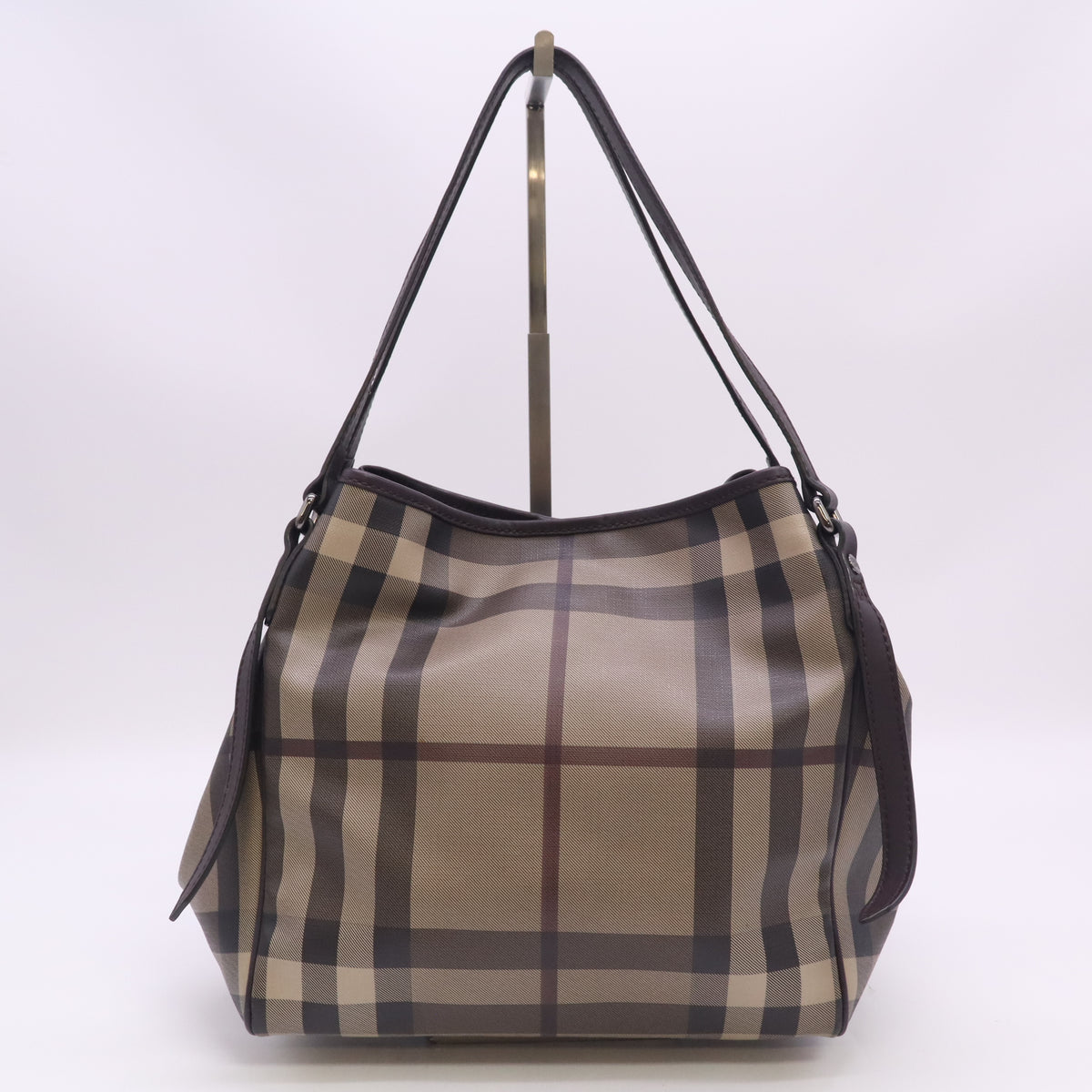 Burberry Smoked Check Coated Canvas Small Canterbury Tote Bag Twins B24321