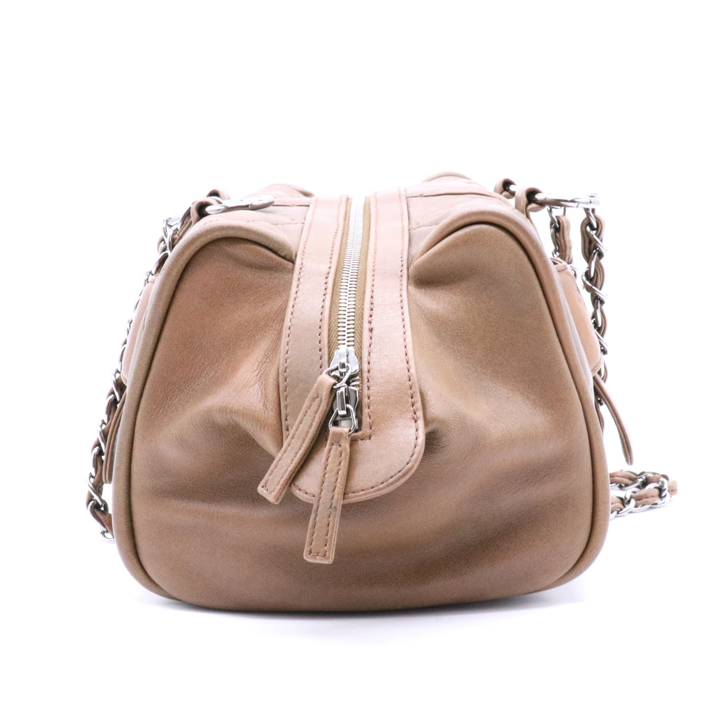 Casual Riviera Bowling Bag Quilted Calfskin Medium