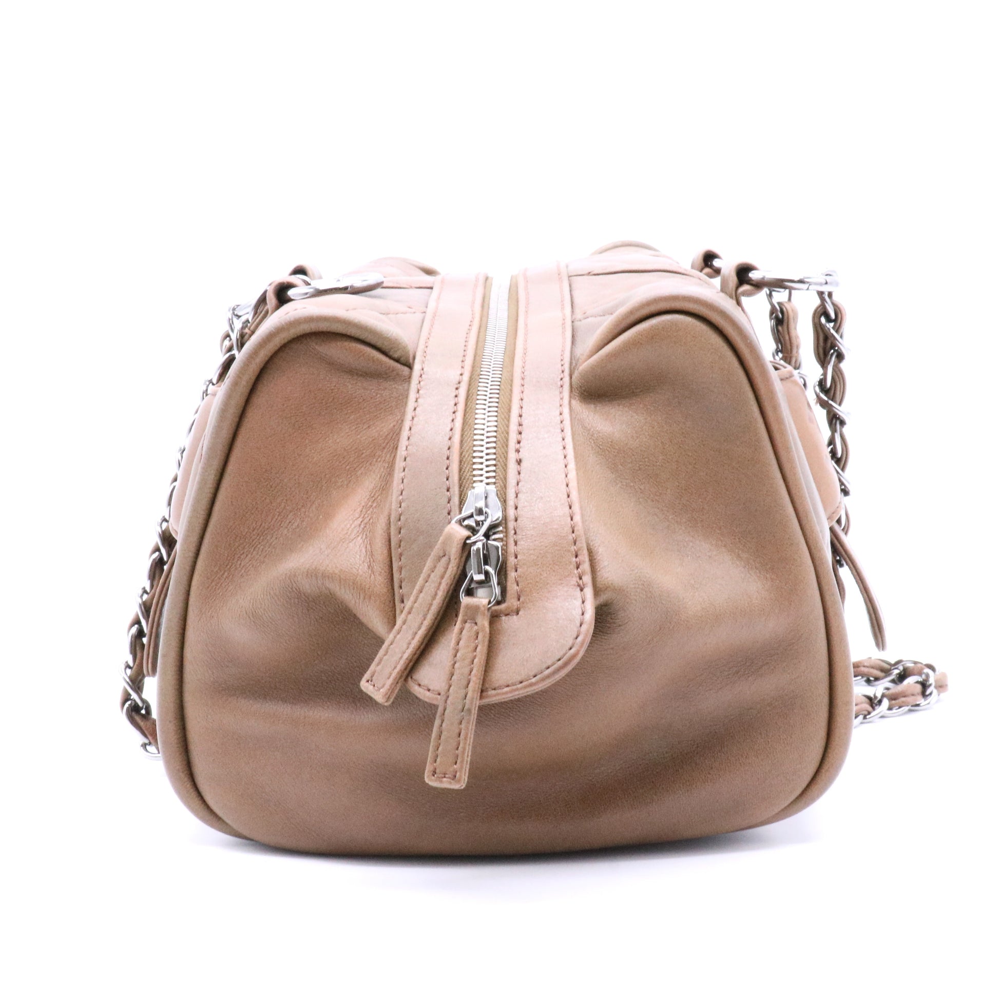 Casual Riviera Bowling Bag Quilted Calfskin Medium