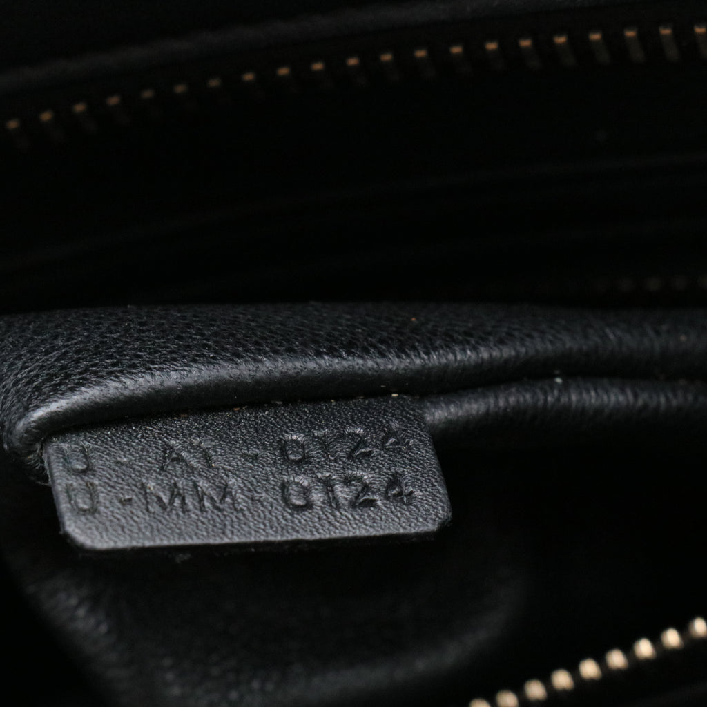 Bicolor Luggage Bag Leather Mini