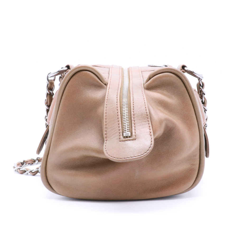 Casual Riviera Bowling Bag Quilted Calfskin Medium