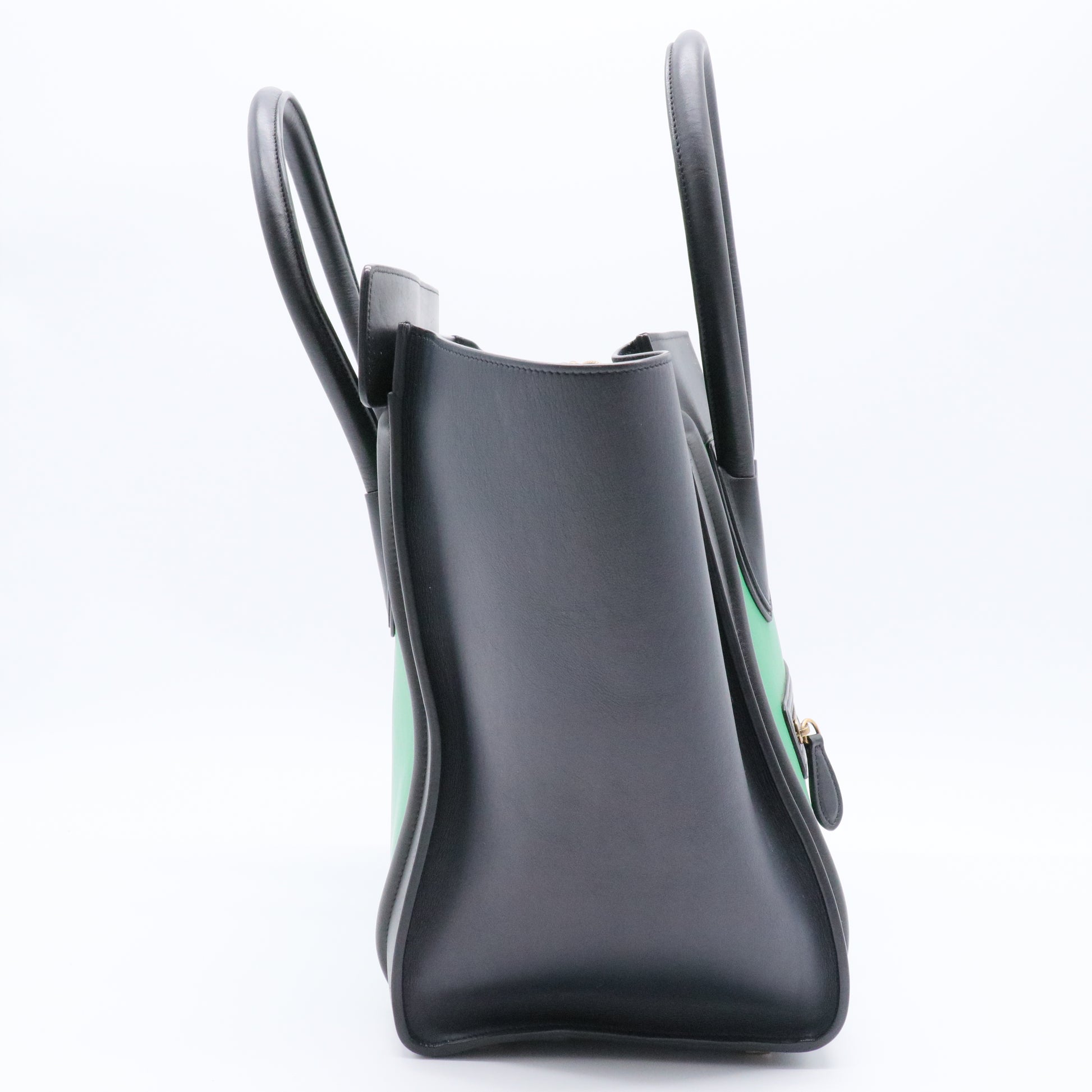 Bicolor Luggage Bag Leather Mini