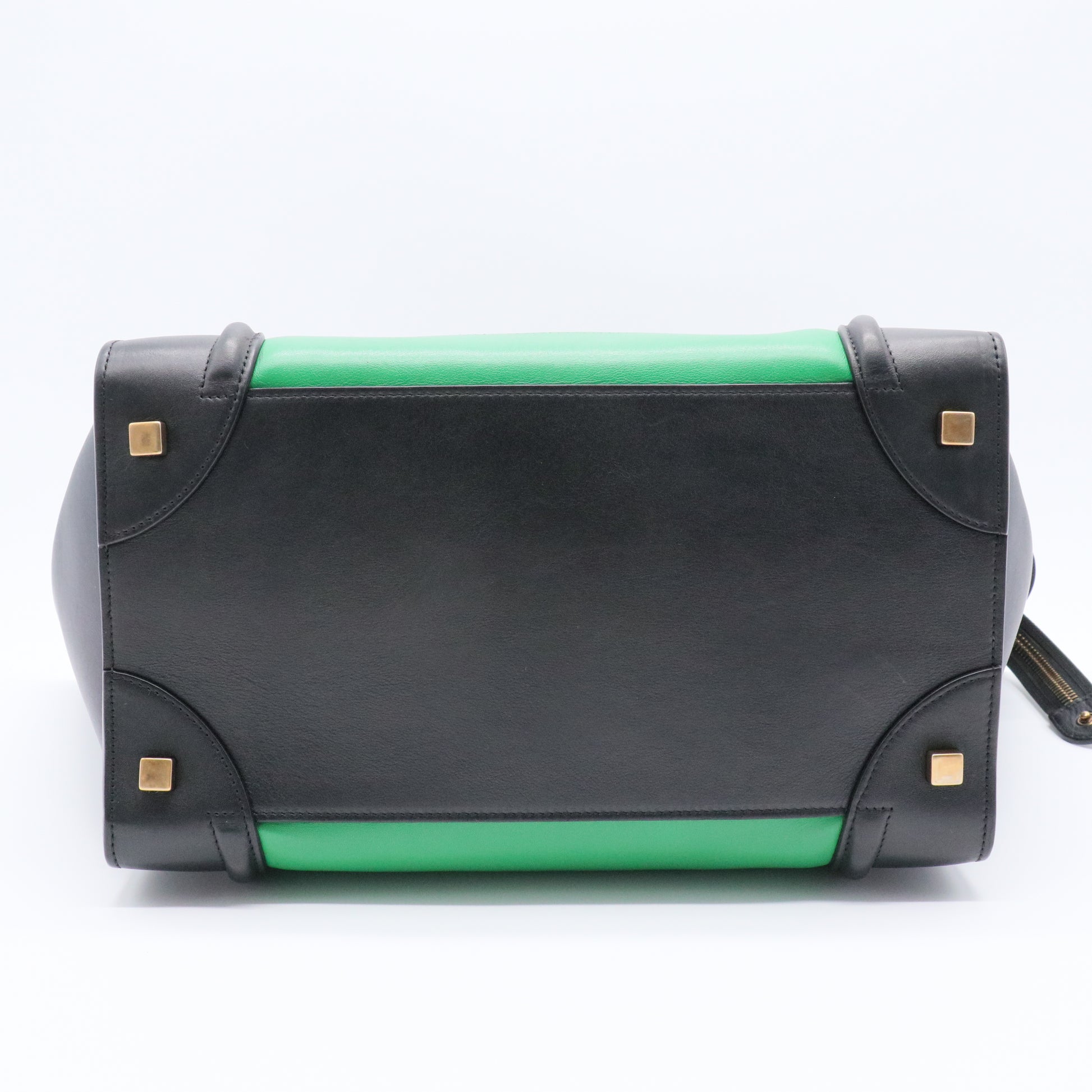 Bicolor Luggage Bag Leather Mini
